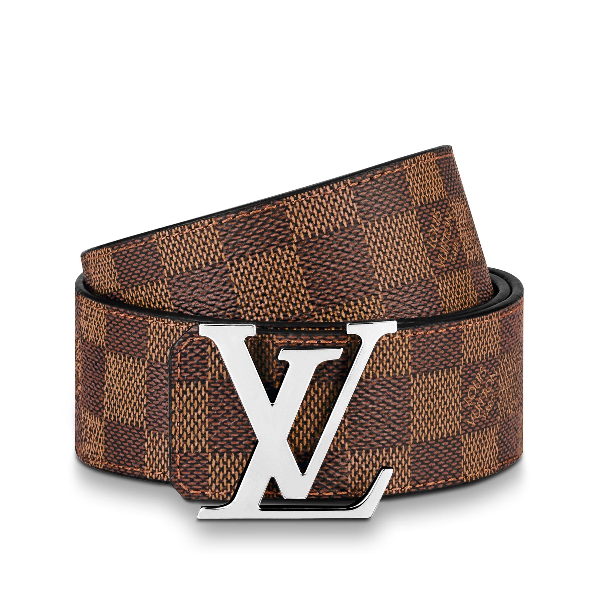 Cinturón reversible LV Initiales de 4 cm Lona Damier Graphite Hombre Accesorios Cinturones | LOUIS VUITTON (Zoom de producto)
