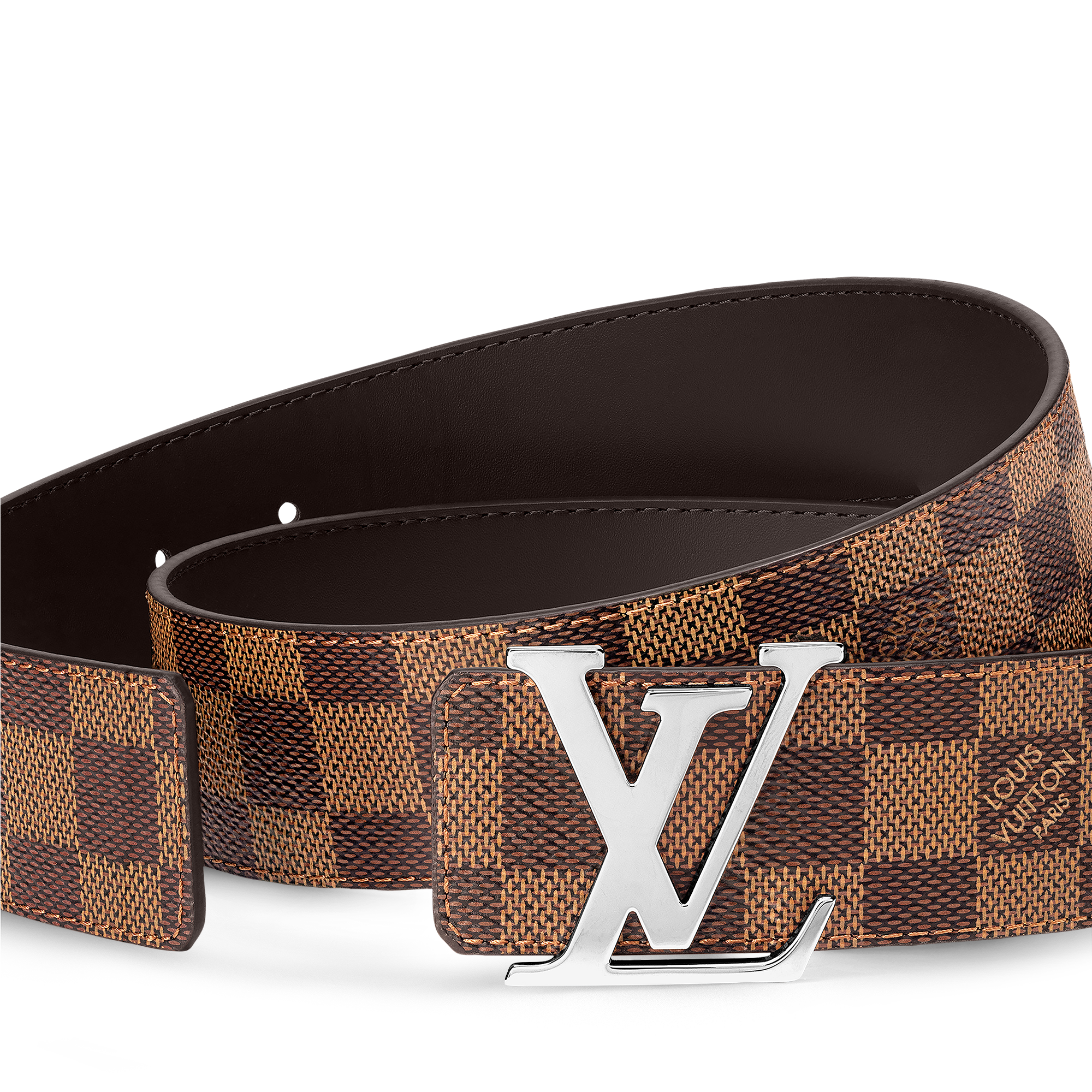 Cinturón reversible LV Initiales de 4 cm Lona Damier Graphite Hombre Accesorios Cinturones | LOUIS VUITTON (Zoom de producto)