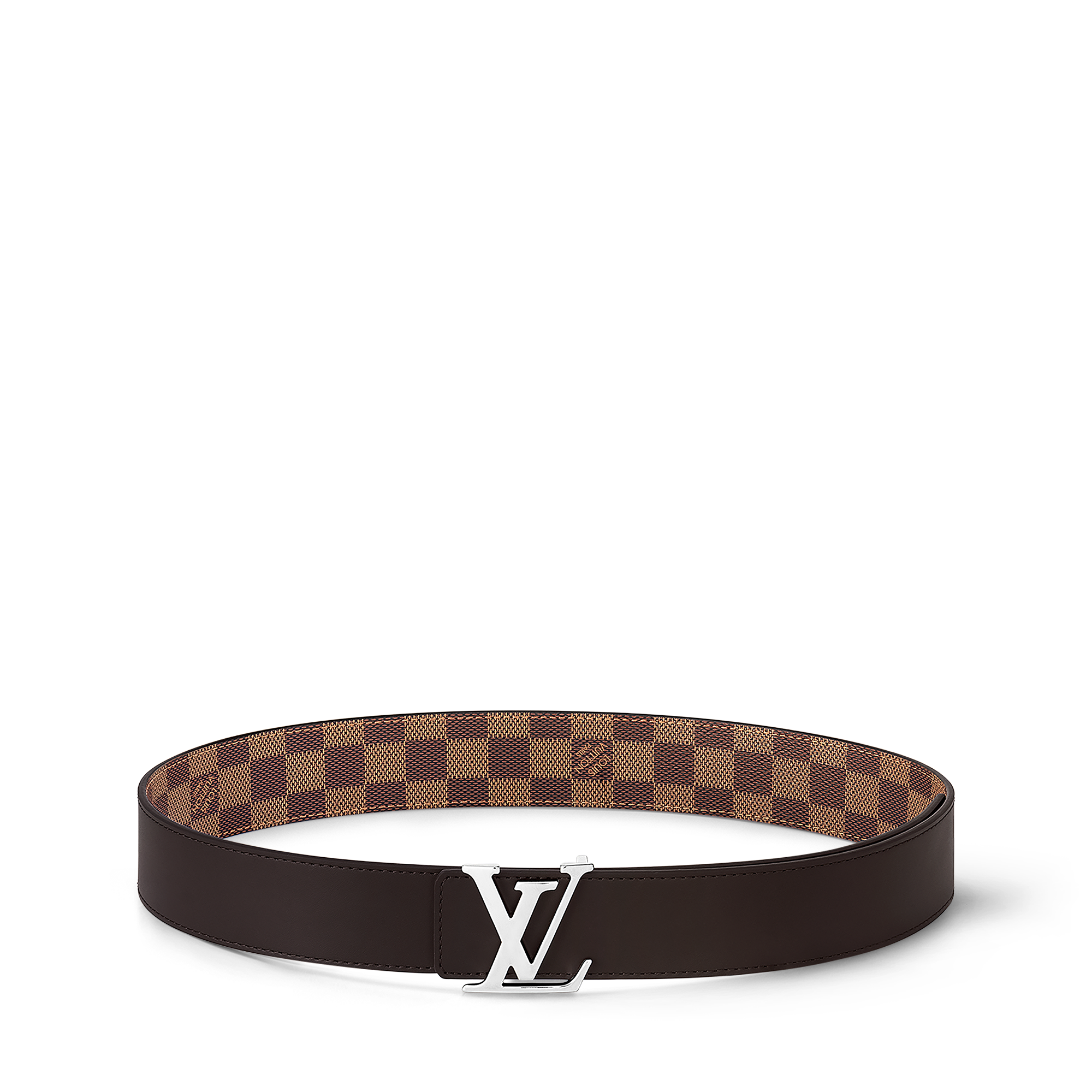Cinturón reversible LV Initiales de 4 cm Lona Damier Graphite Hombre Accesorios Cinturones | LOUIS VUITTON (Zoom de producto)