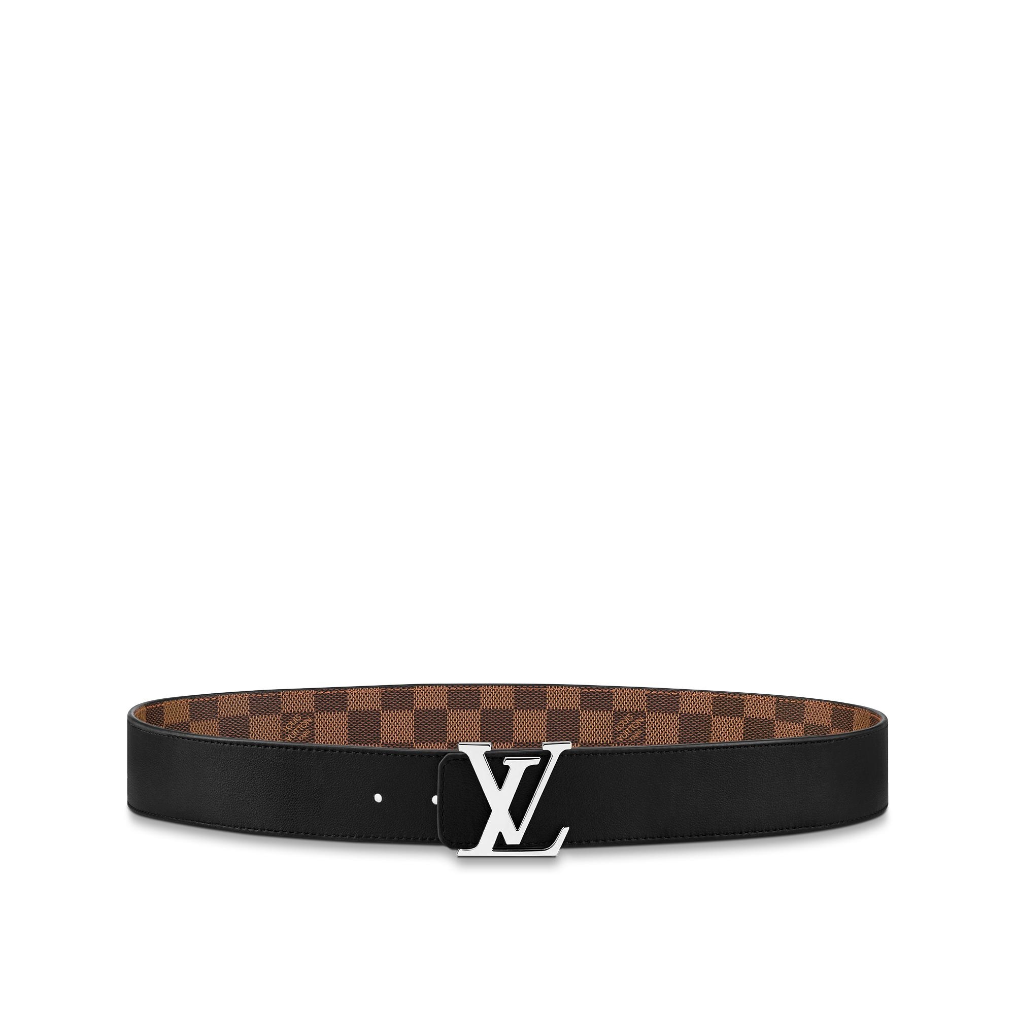 Cinturón reversible LV Initiales de 4 cm Lona Damier Graphite Hombre Accesorios Cinturones | LOUIS VUITTON (Zoom de producto)
