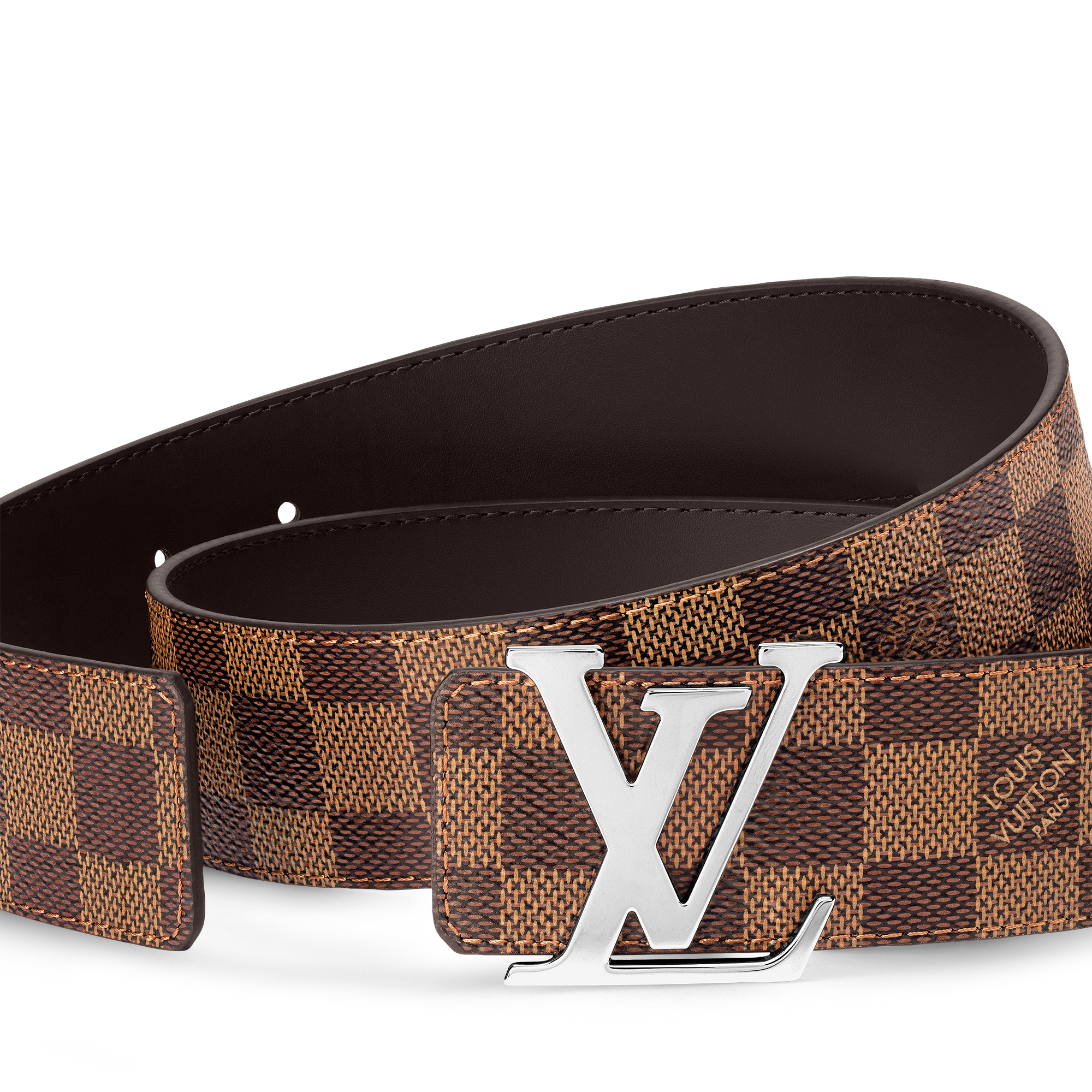 Cinturón reversible LV Initiales de 4 cm Lona Damier Graphite Hombre Accesorios Cinturones | LOUIS VUITTON (Zoom de producto)