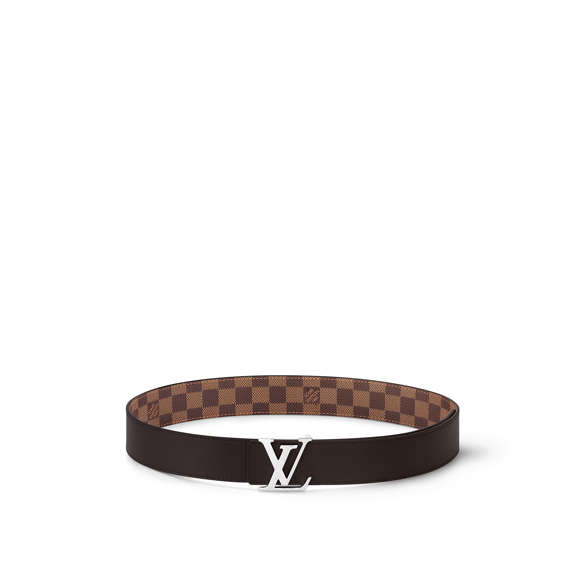 Cinturón reversible LV Initiales de 4 cm Lona Damier Graphite Hombre Accesorios Cinturones | LOUIS VUITTON (Zoom de producto)