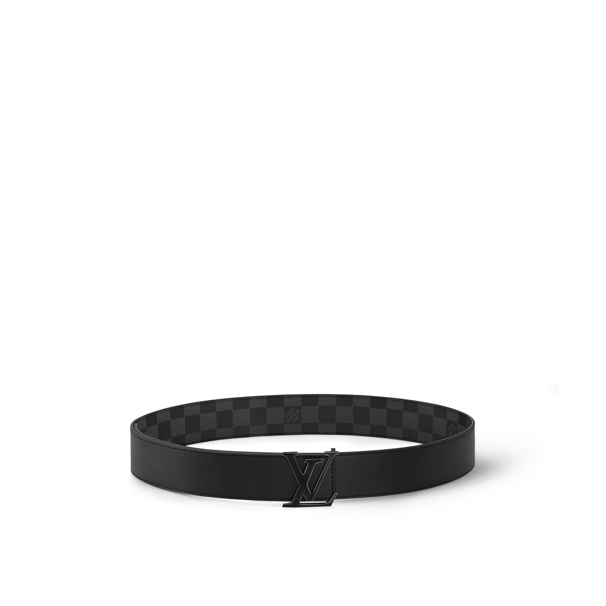Cinturón reversible LV Initiales de 4 cm Lona Damier Graphite Hombre Accesorios Cinturones | LOUIS VUITTON (Zoom de producto)