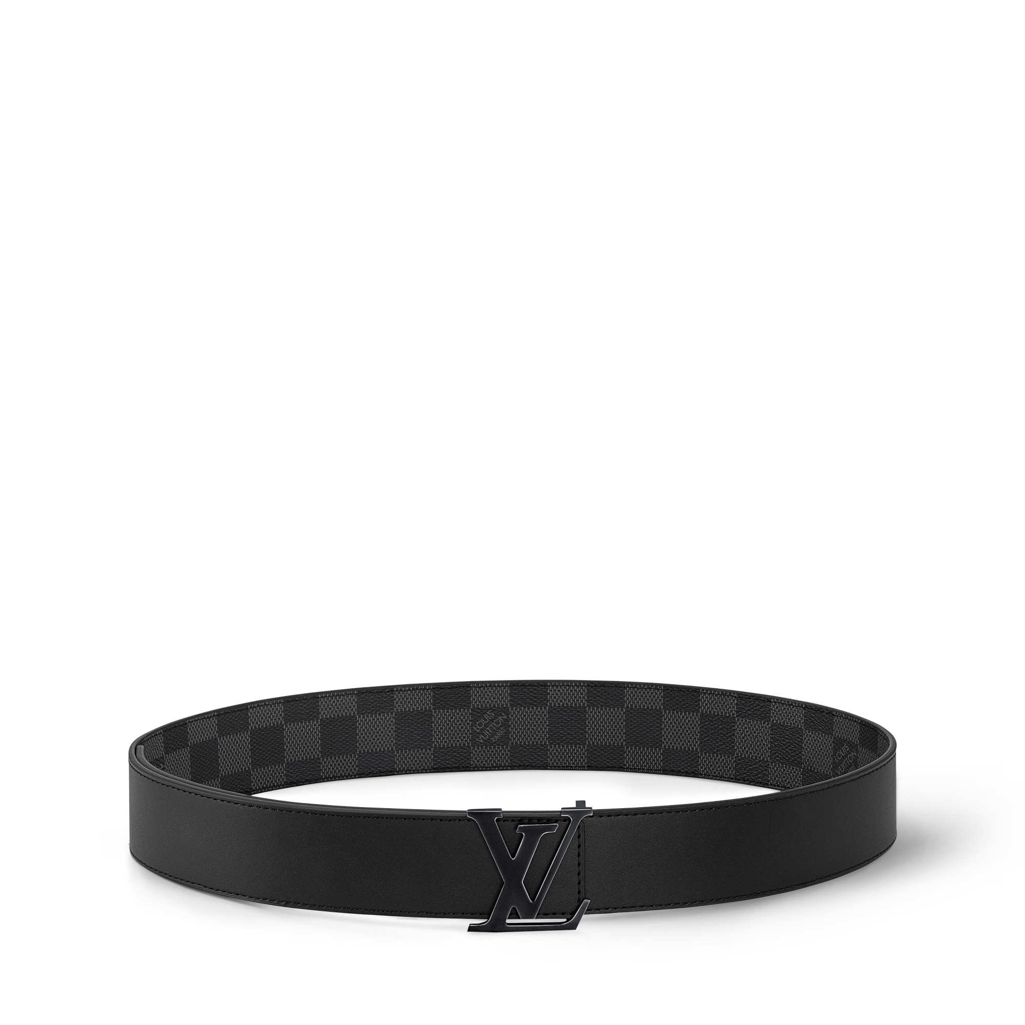 Cinturón reversible LV Initiales de 4 cm Lona Damier Graphite Hombre Accesorios Cinturones | LOUIS VUITTON (Zoom de producto)