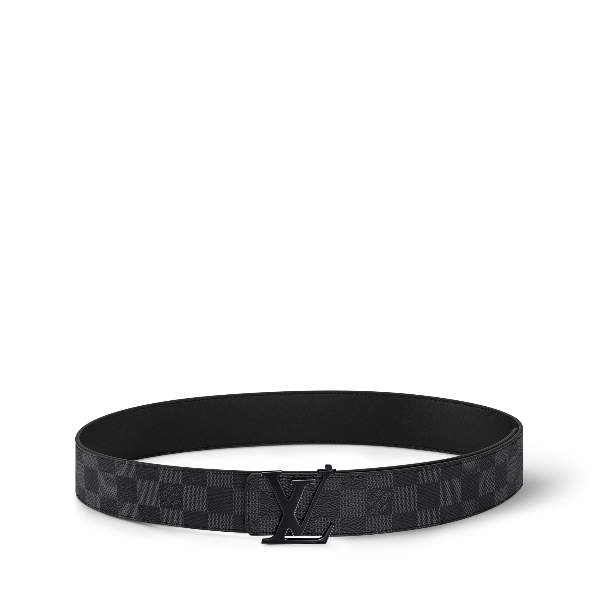 Cinturón reversible LV Initiales de 4 cm Lona Damier Graphite Hombre Accesorios Cinturones | LOUIS VUITTON (Zoom de producto)