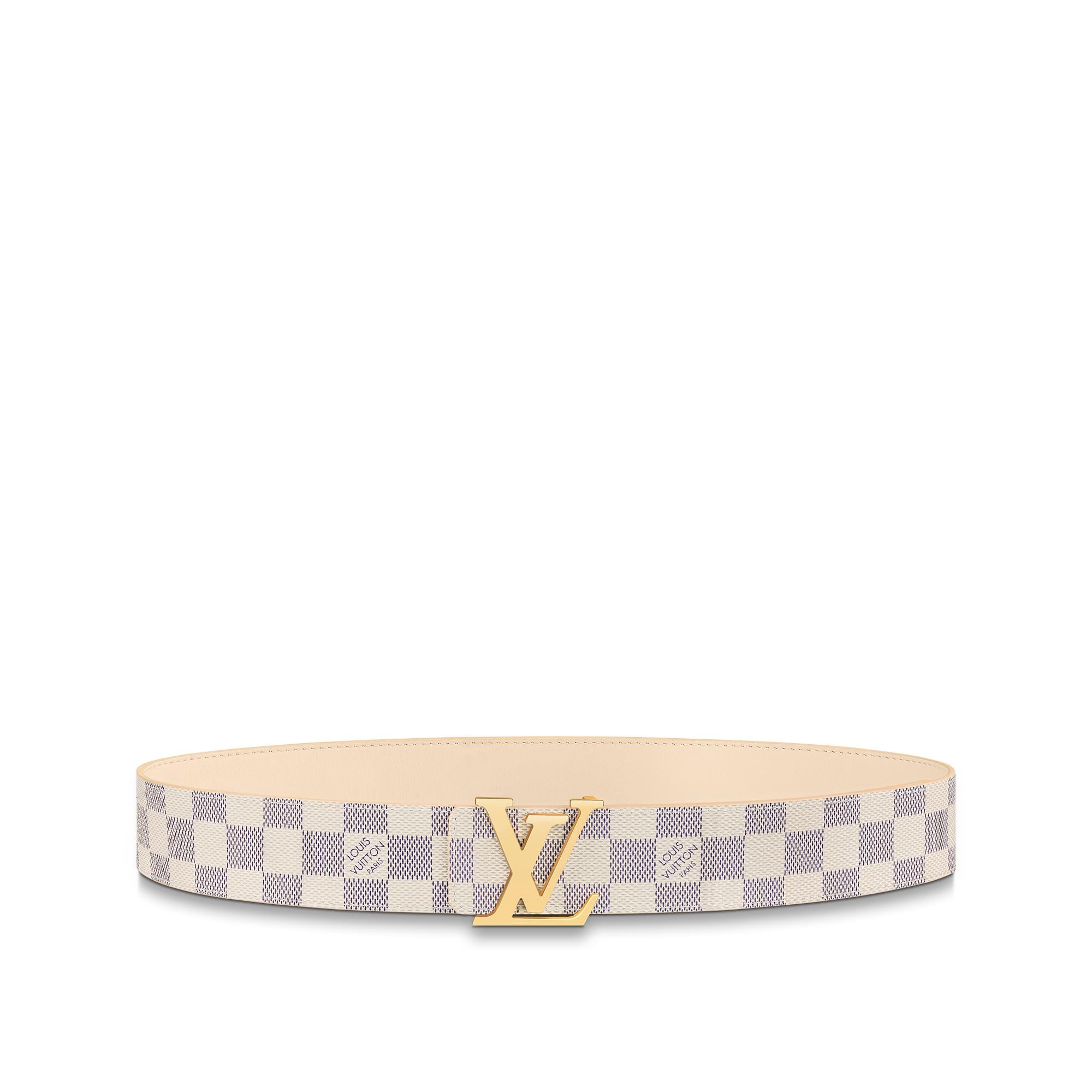 Cinturón reversible LV Initiales de 4 cm Lona Damier Azur Mujer Accesorios Cinturones | LOUIS VUITTON (Zoom de producto)
