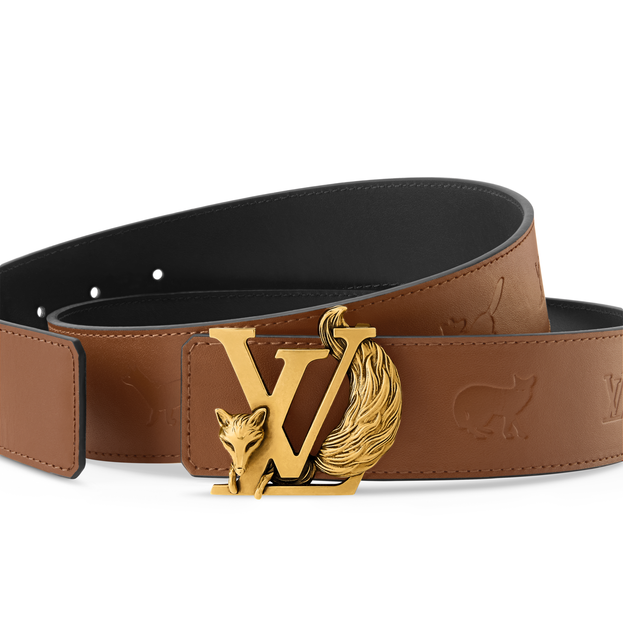Cinturón reversible LV Initiales Fox de 4 cm  Hombre Accesorios Cinturones | LOUIS VUITTON (Zoom de producto)