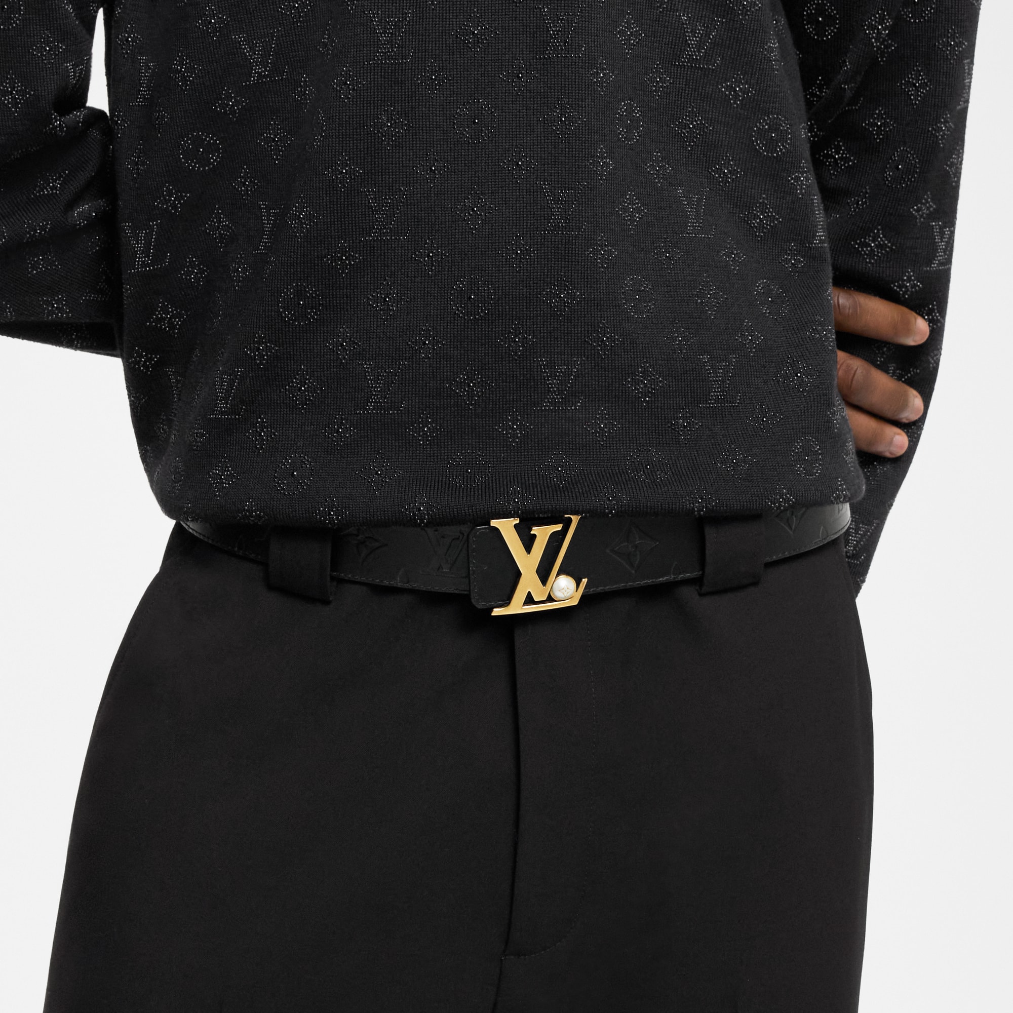 Cinturón reversible LV Initiales Pearls de 4 cm  Hombre Accesorios Cinturones | LOUIS VUITTON (Zoom de producto)