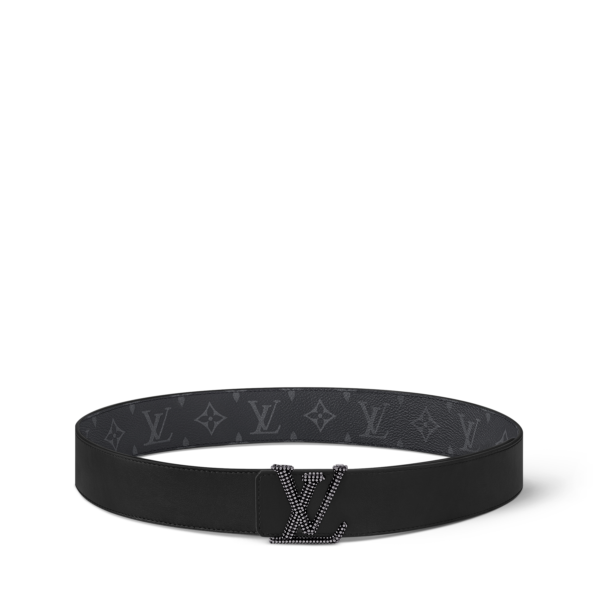 Cinturón reversible LV Initiales Studs de 4 cm Lona Monogram Eclipse Hombre Accesorios Cinturones | LOUIS VUITTON (Zoom de producto)