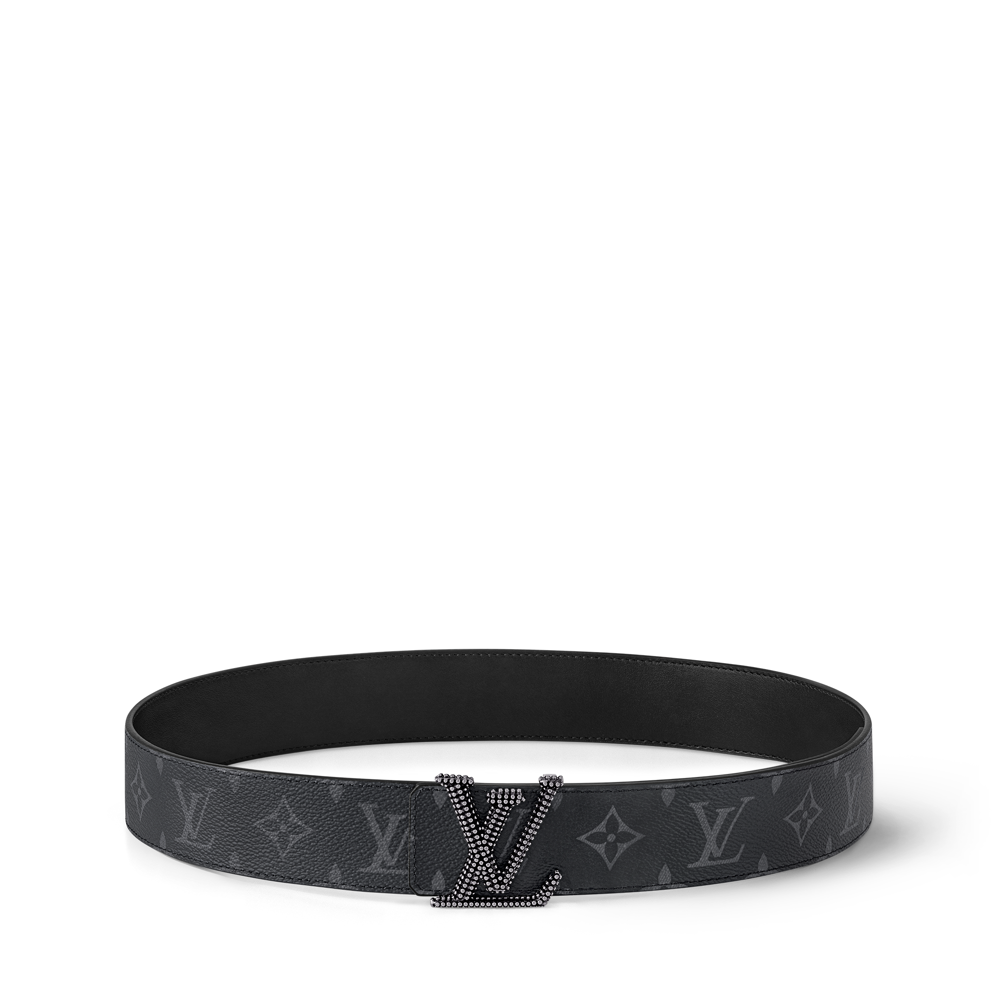 Cinturón reversible LV Initiales Studs de 4 cm Lona Monogram Eclipse Hombre Accesorios Cinturones | LOUIS VUITTON (Zoom de producto)