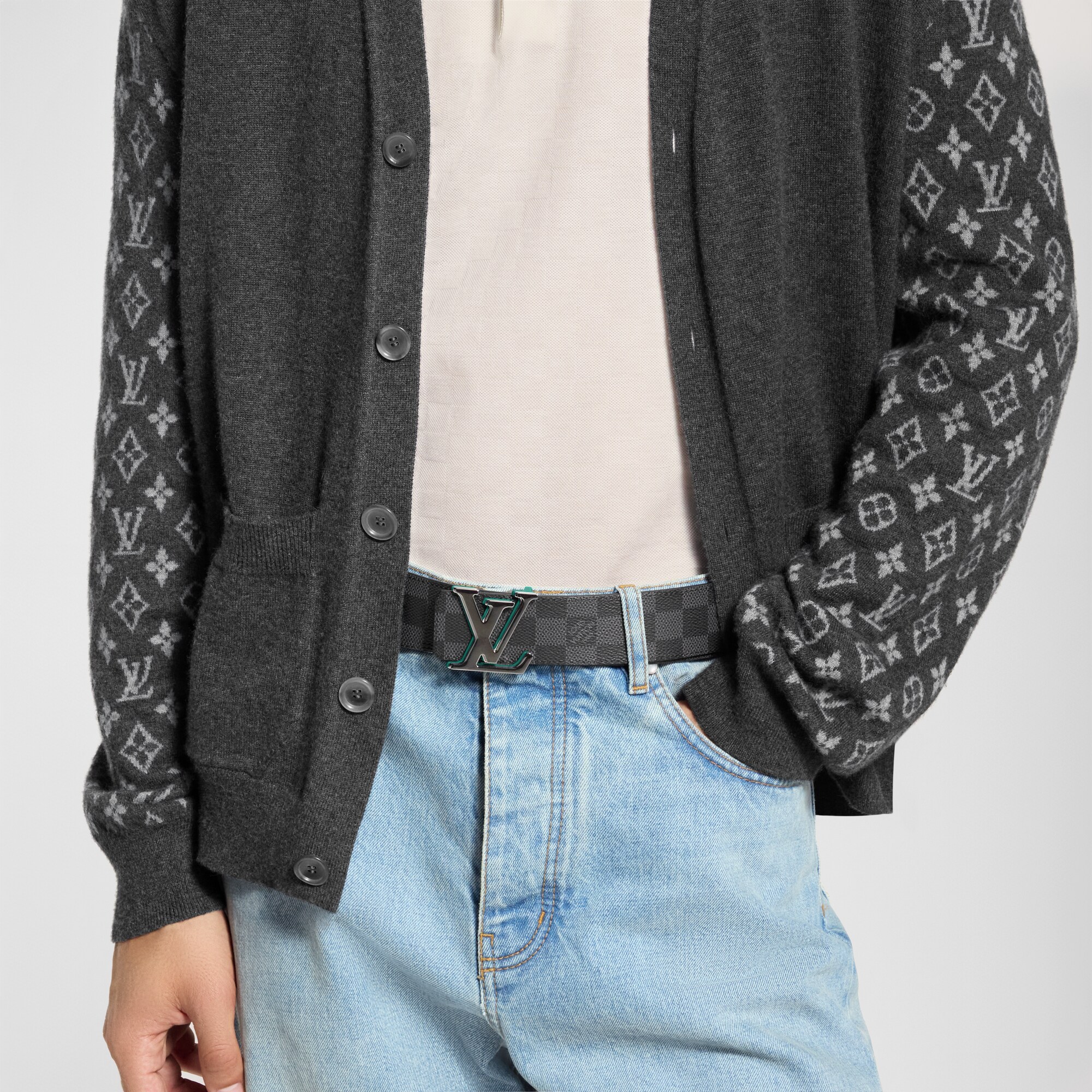 Cinturón reversible LV Optic Damier Graphite de 4 cm  Hombre Accesorios Cinturones | LOUIS VUITTON (Zoom de producto)