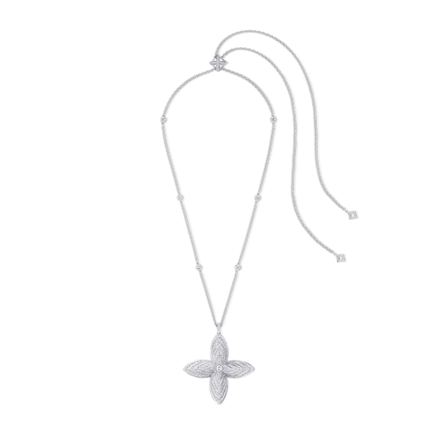 Colgante Idylle Blossom de oro blanco y diamantes Les Extraordinaires Joyería Collares y colgantes | LOUIS VUITTON (Zoom de producto)