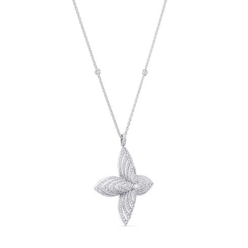 Colgante Idylle Blossom de oro blanco y diamantes Les Extraordinaires Joyería Collares y colgantes | LOUIS VUITTON (Zoom de producto)