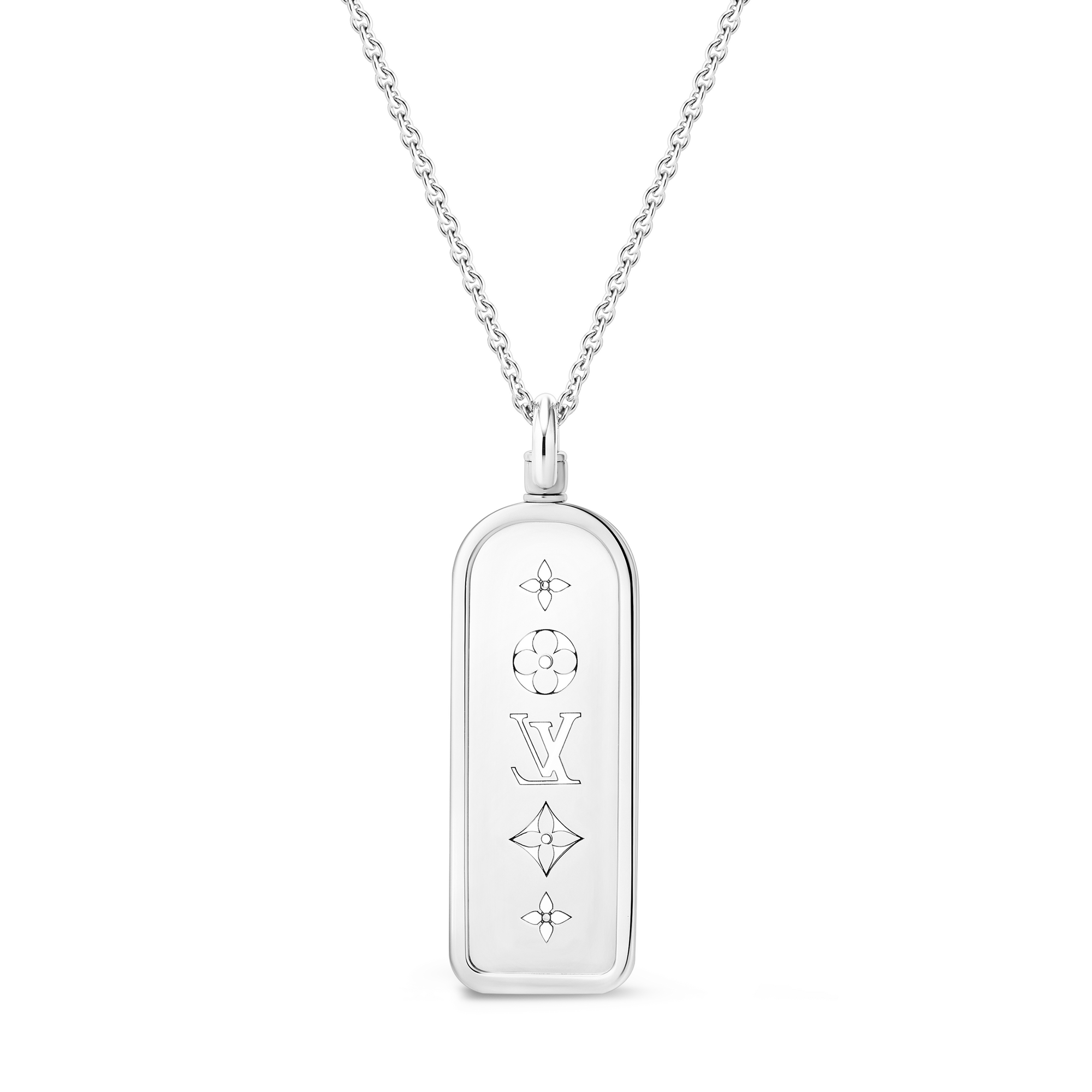 Colgante Large Tag Les Gastons Vuitton de oro blanco y diamantes  Les Extraordinaires Joyería Collares y colgantes | LOUIS VUITTON (Zoom de producto)