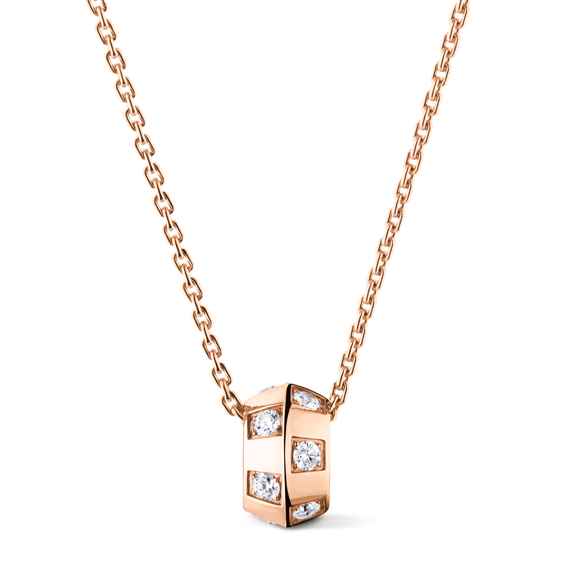 Colgante Le Damier de Louis Vuitton de oro rosa y diamantes  Joyería Categorías Collares y colgantes | LOUIS VUITTON (Zoom de producto)
