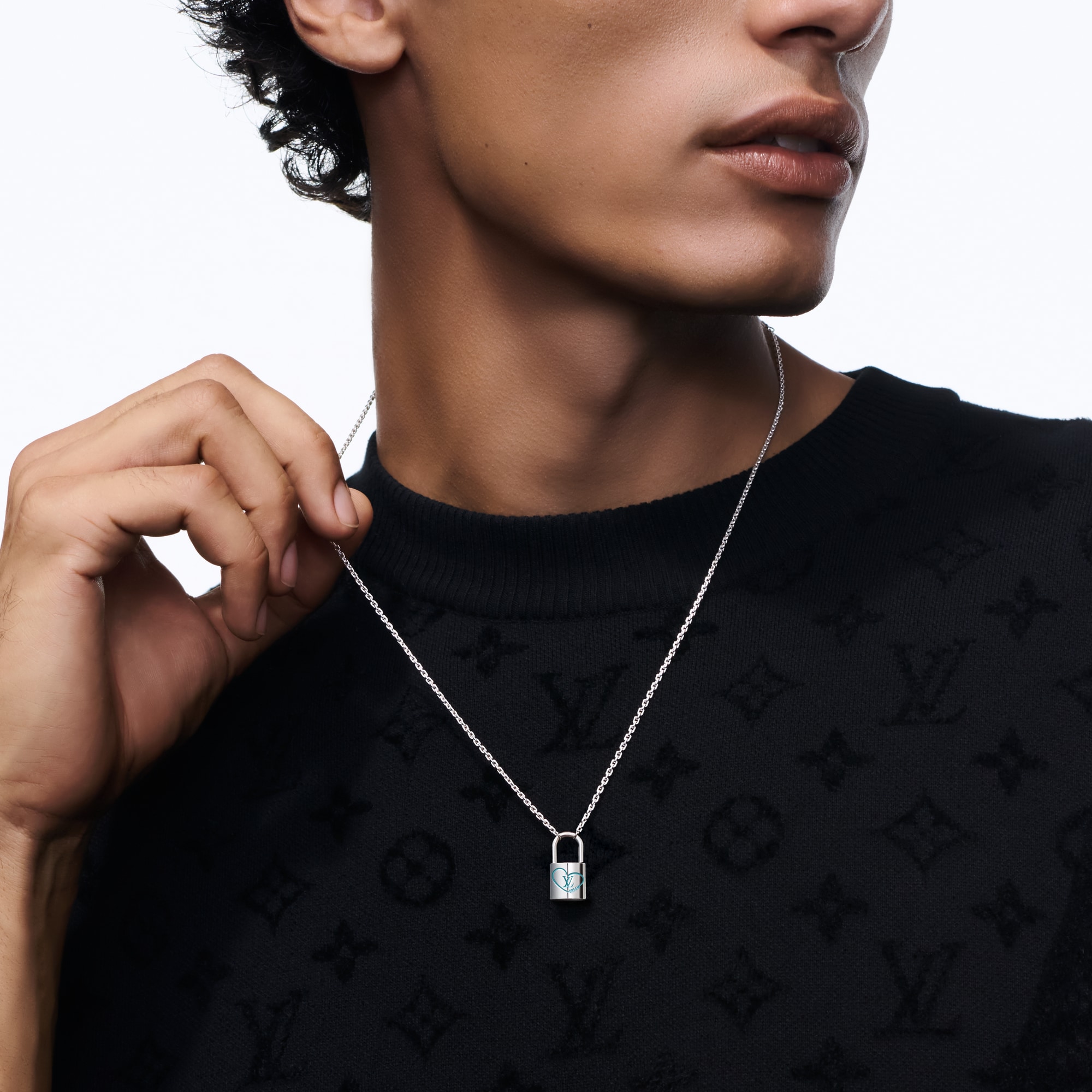 Colgante Silver Lockit x Felix de plata de ley y laca azul  Joyería Categorías Collares y colgantes | LOUIS VUITTON (Zoom de producto)
