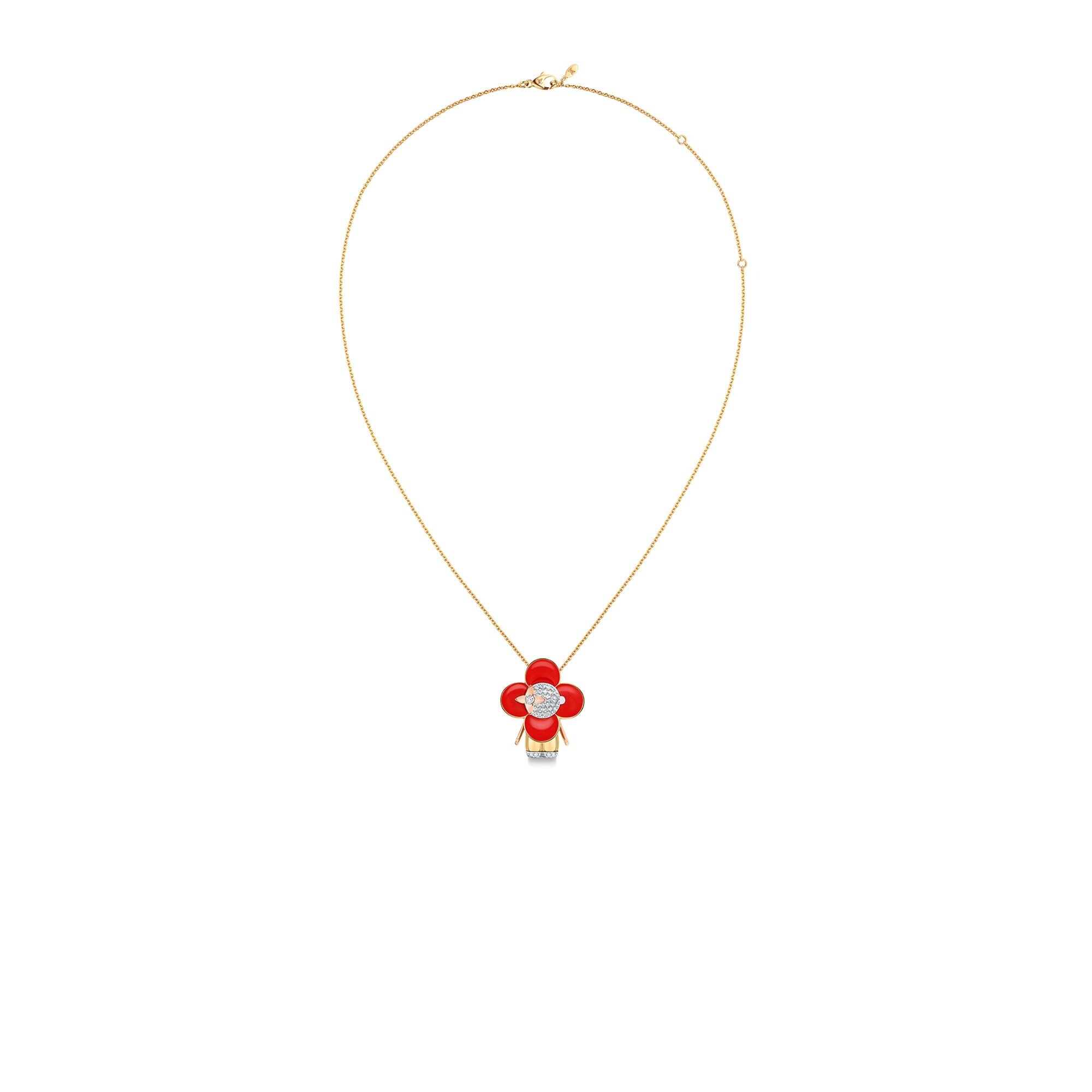 Colgante Vivienne de oro, laca roja y diamantes  Joyería Categorías Collares y colgantes | LOUIS VUITTON (Zoom de producto)
