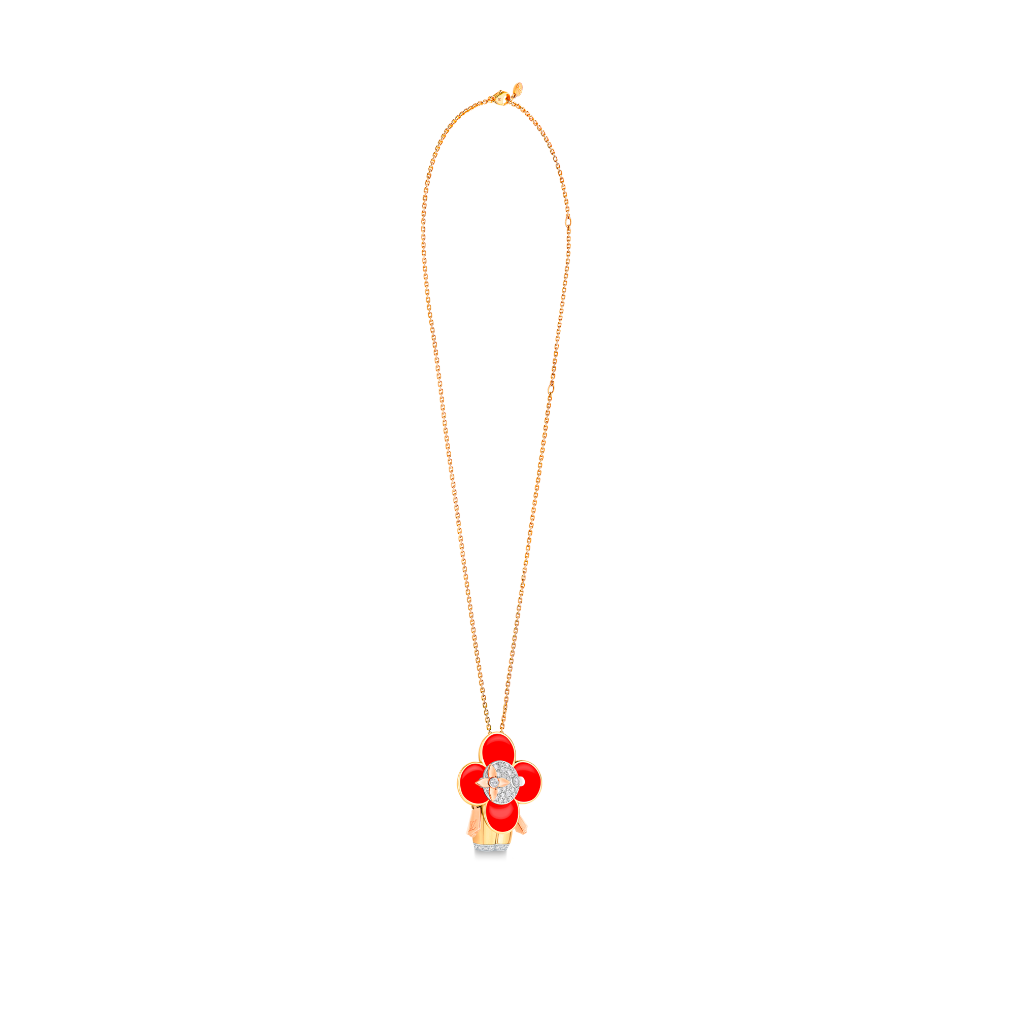 Colgante Vivienne de oro, laca roja y diamantes  Joyería Categorías Collares y colgantes | LOUIS VUITTON (Zoom de producto)