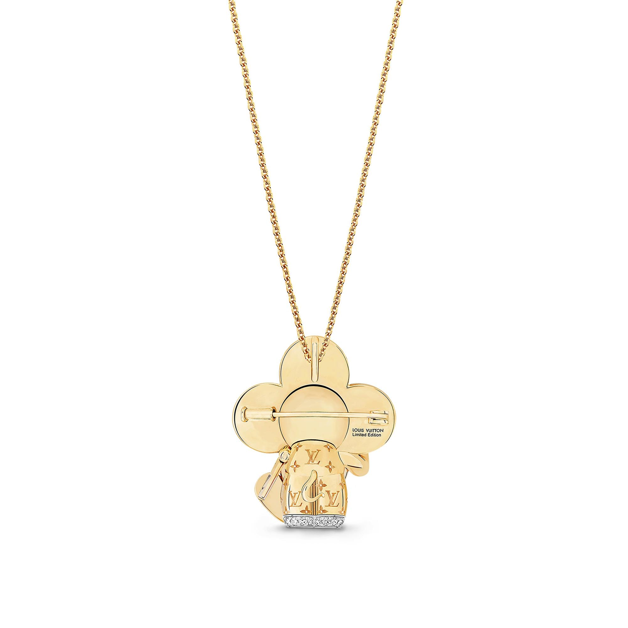 Colgante Vivienne Maneki Neko de tres oros, laca y diamantes  Joyería Categorías Collares y colgantes | LOUIS VUITTON (Zoom de producto)