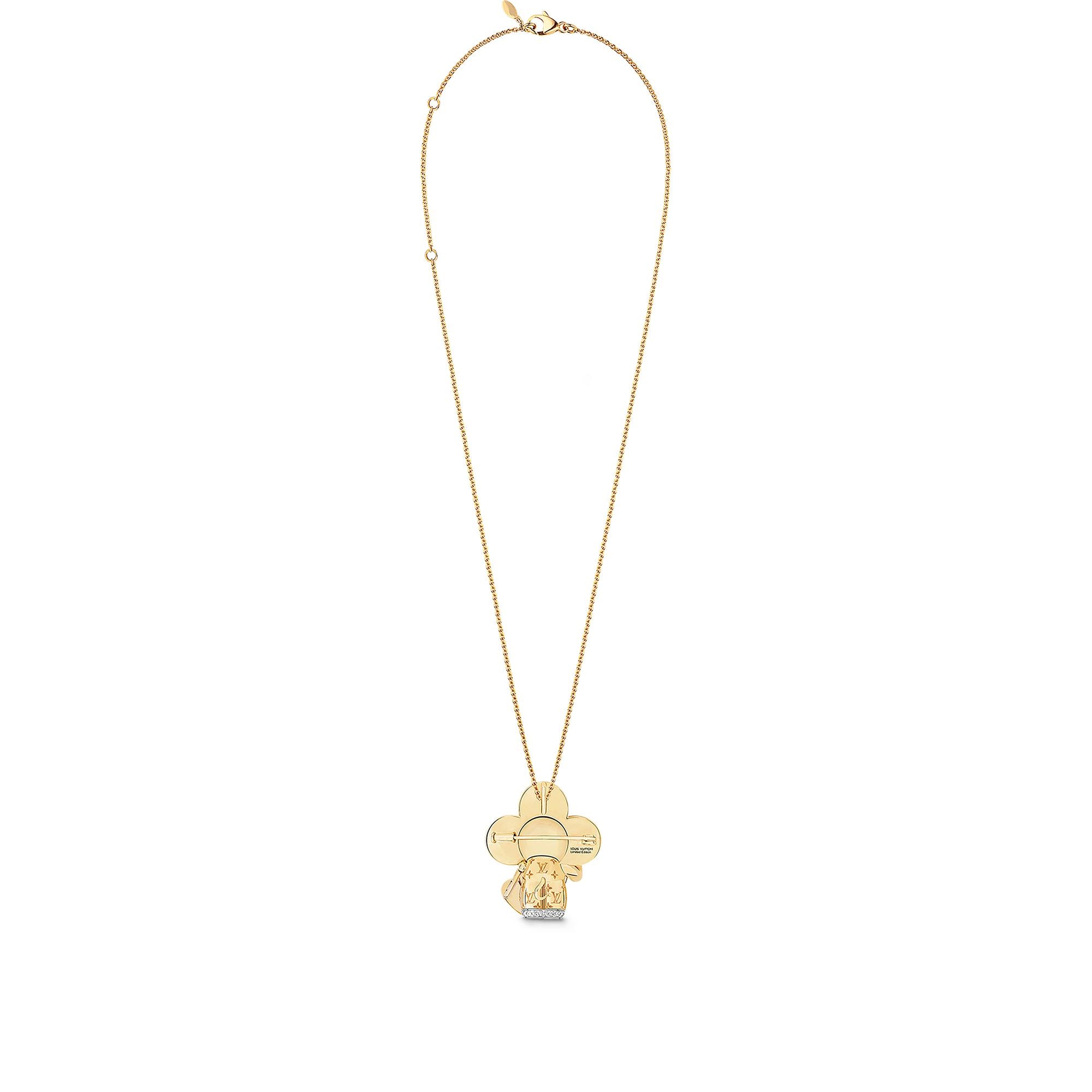Colgante Vivienne Maneki Neko de tres oros, laca y diamantes  Joyería Categorías Collares y colgantes | LOUIS VUITTON (Zoom de producto)