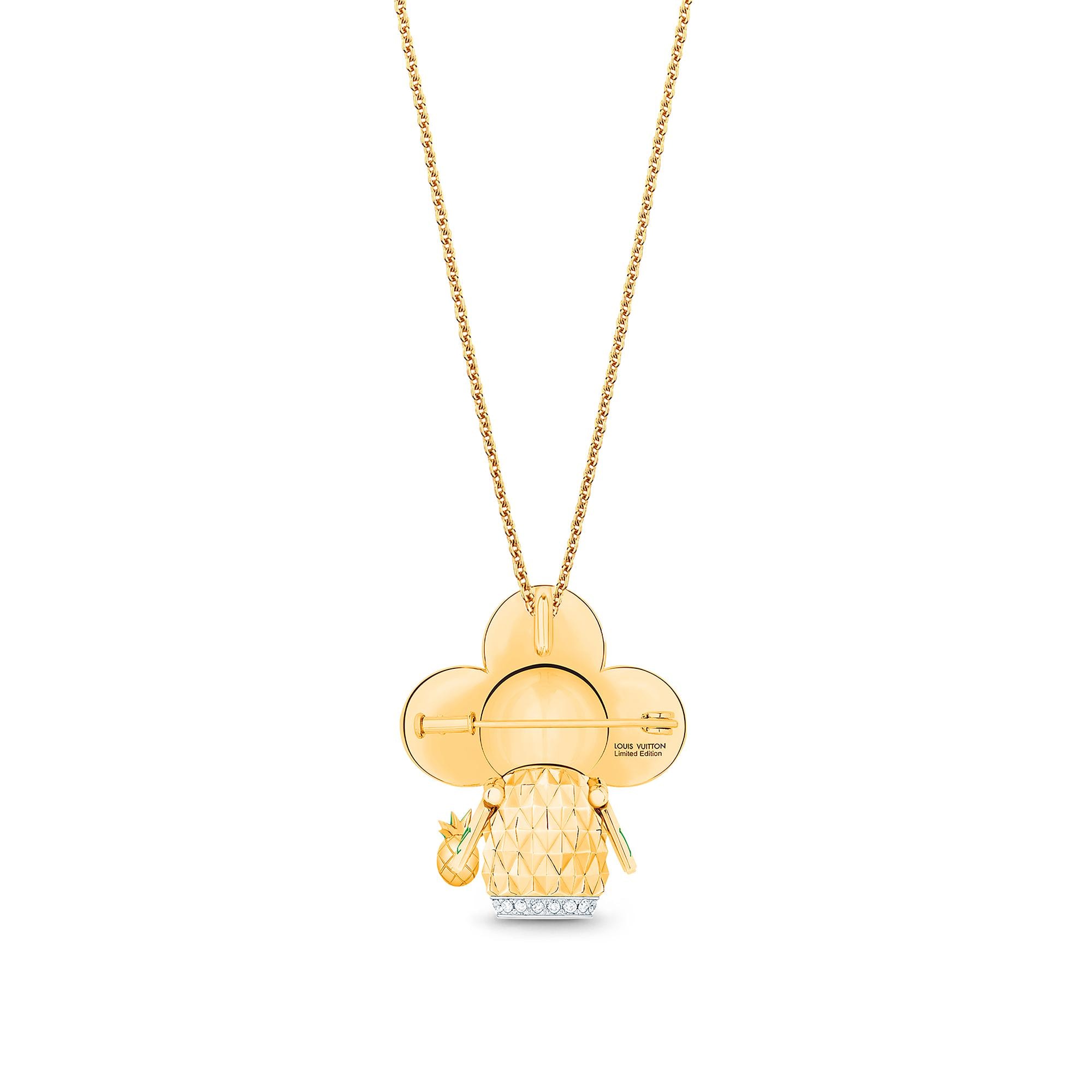 Colgante Vivienne Pineapple de oro amarillo, oro blanco, laca y diamantes  Joyería Categorías Collares y colgantes | LOUIS VUITTON (Zoom de producto)