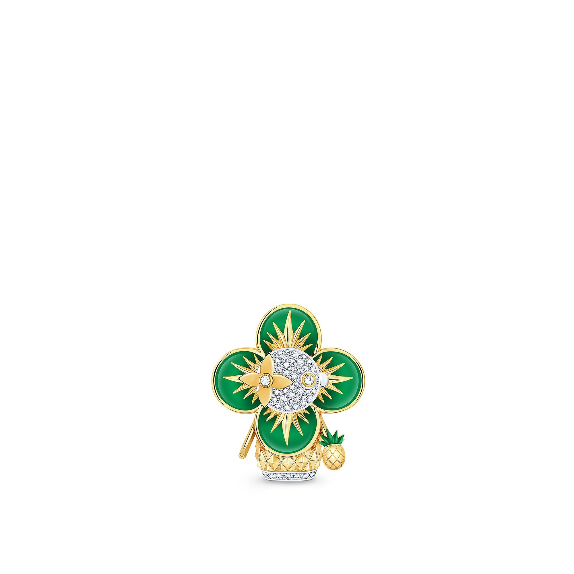 Colgante Vivienne Pineapple de oro amarillo, oro blanco, laca y diamantes  Joyería Categorías Collares y colgantes | LOUIS VUITTON (Zoom de producto)