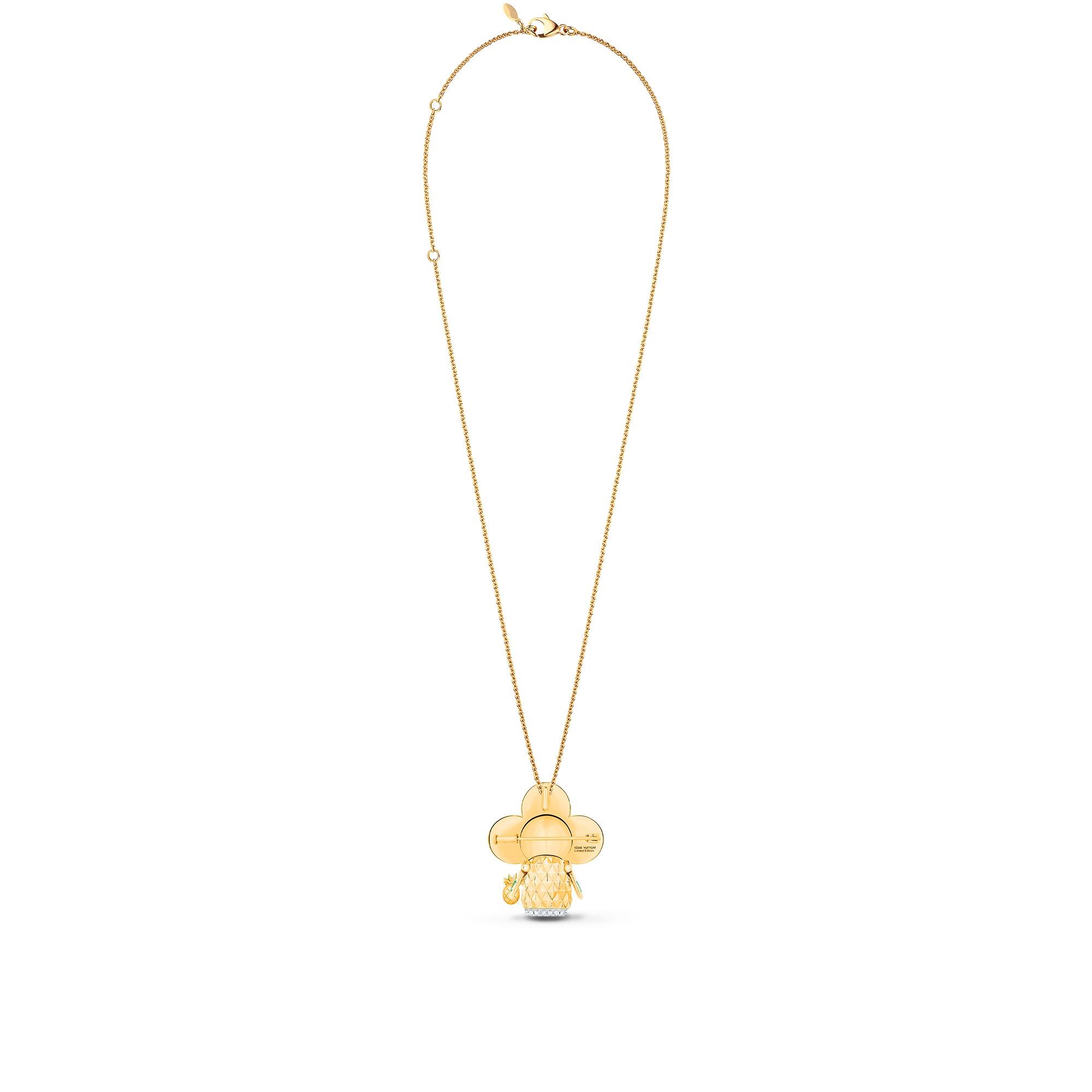 Colgante Vivienne Pineapple de oro amarillo, oro blanco, laca y diamantes  Joyería Categorías Collares y colgantes | LOUIS VUITTON (Zoom de producto)