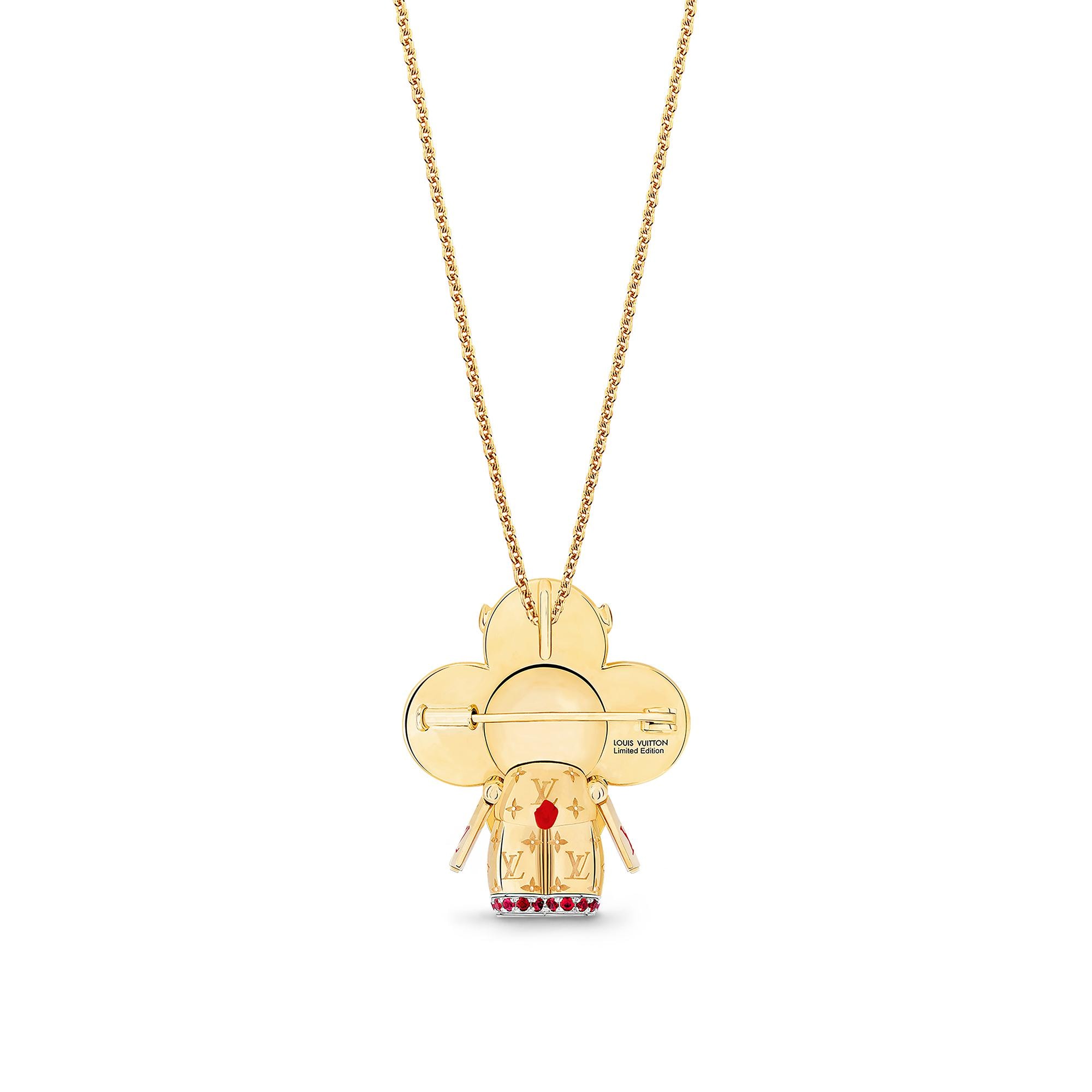 Colgante Vivienne Red Lion Dance de oro amarillo, oro blanco, laca, diamantes y piedras preciosas rojas  Joyería Categorías Collares y colgantes | LOUIS VUITTON (Zoom de producto)