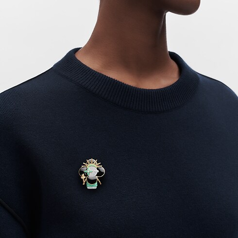 Colgante Vivienne Statue Of Liberty de oro blanco, oro amarillo, laca y diamantes Joyería Categorías Collares y colgantes | LOUIS VUITTON (Zoom de producto)