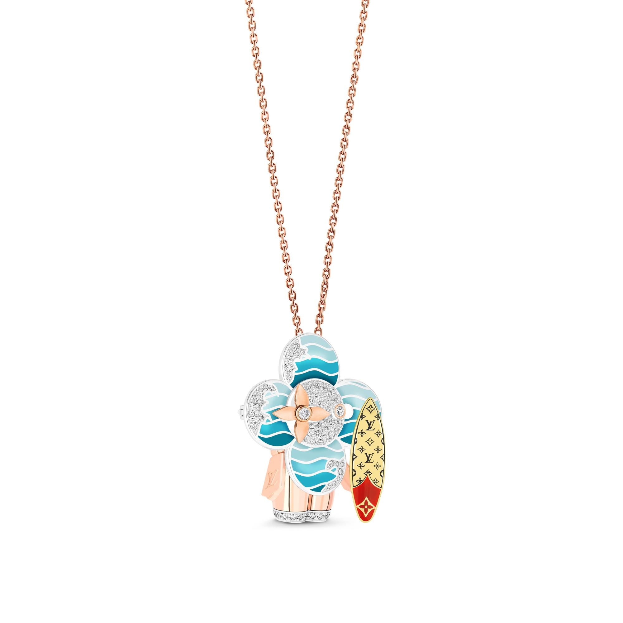 Colgante Vivienne Surfer de oro, laca y diamantes  Joyería Categorías Joyería | LOUIS VUITTON (Zoom de producto)