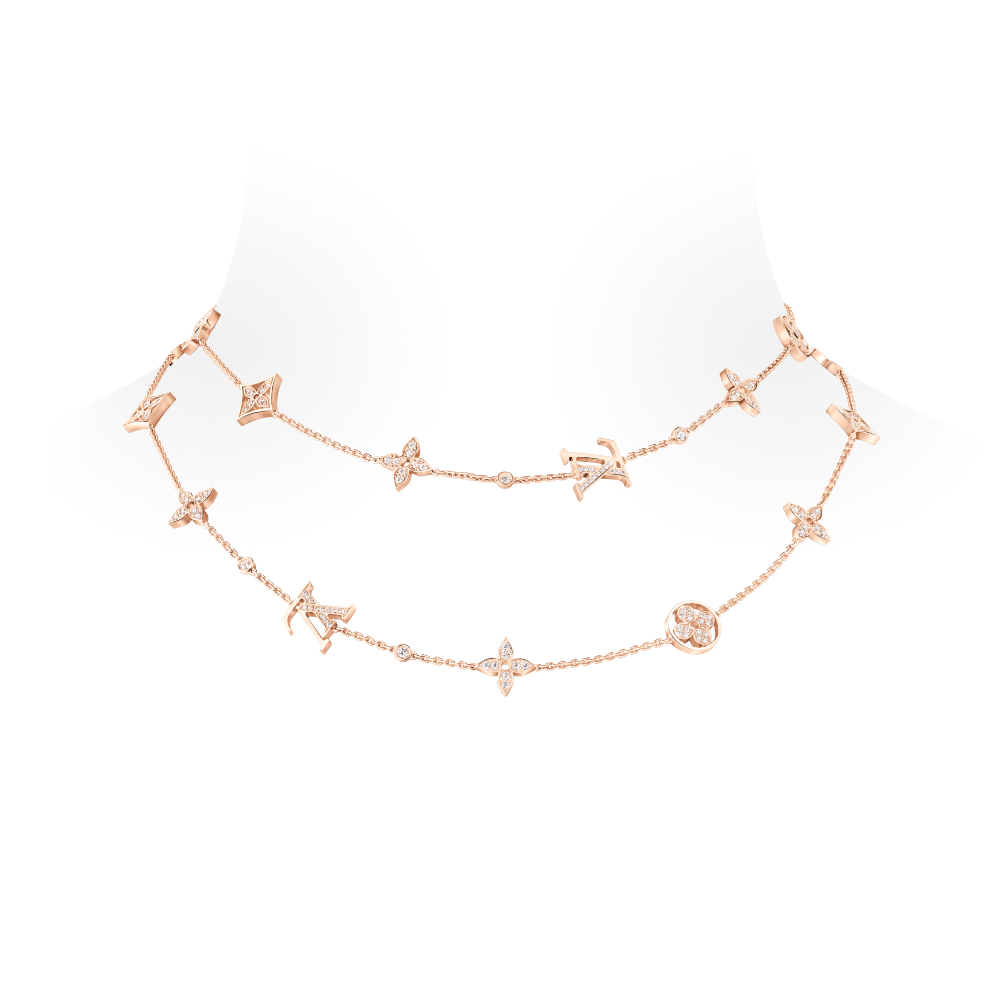 Collar largo Idylle Blossom Multi-Motif de oro rosa y diamantes  Joyería Categorías Collares y colgantes | LOUIS VUITTON (Zoom de producto)