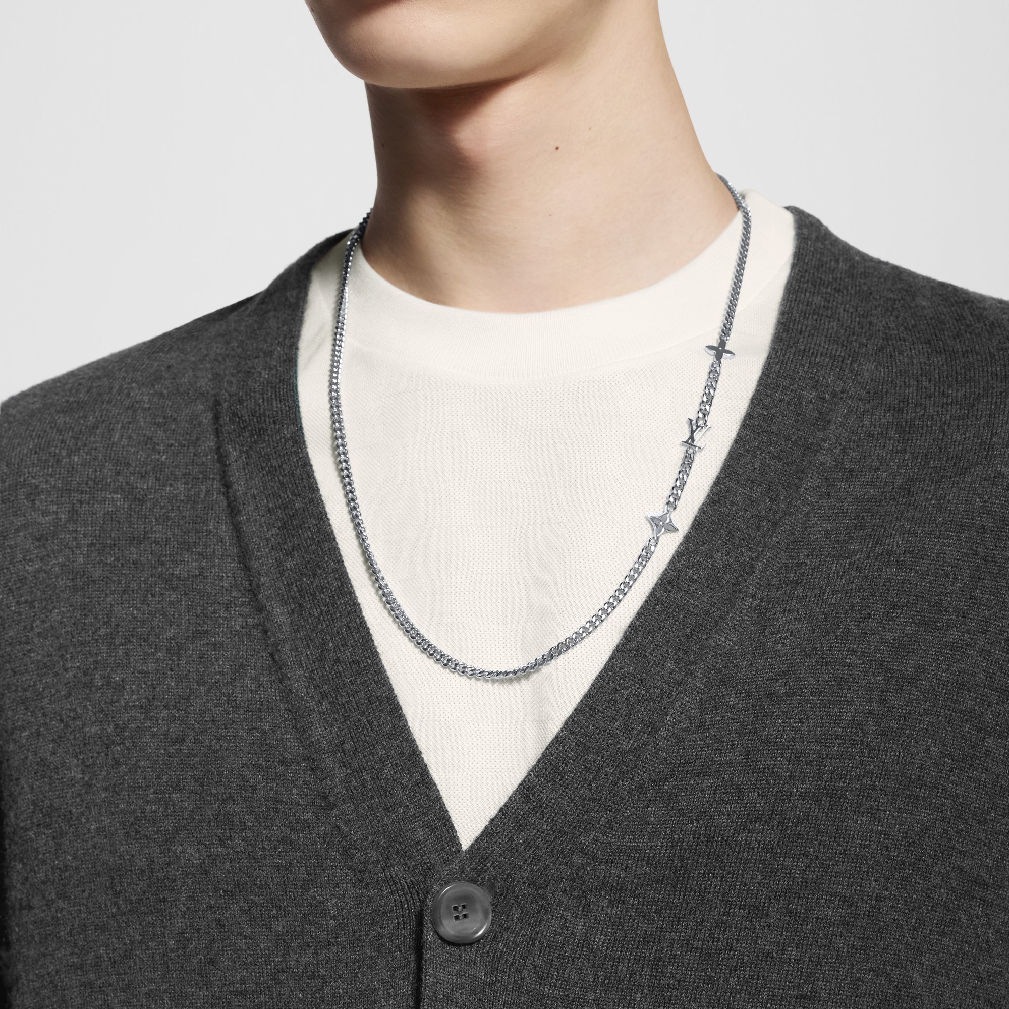 Collar Monogram Row S00 Hombre Joyería Collares y colgantes | LOUIS VUITTON (Zoom de producto)