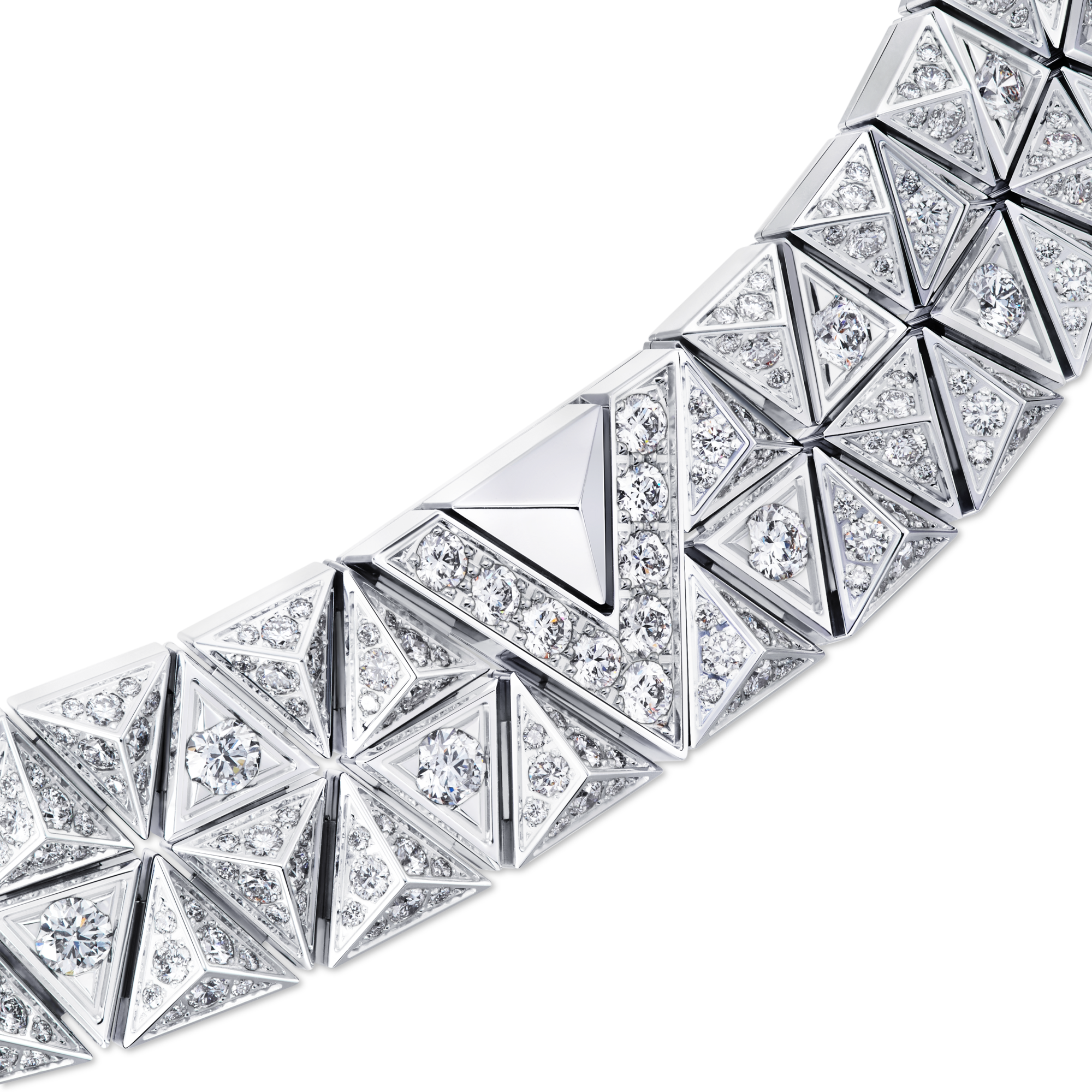 Collar Pure V de fila doble en oro blanco y diamantes  Joyería Categorías Collares y colgantes | LOUIS VUITTON (Zoom de producto)