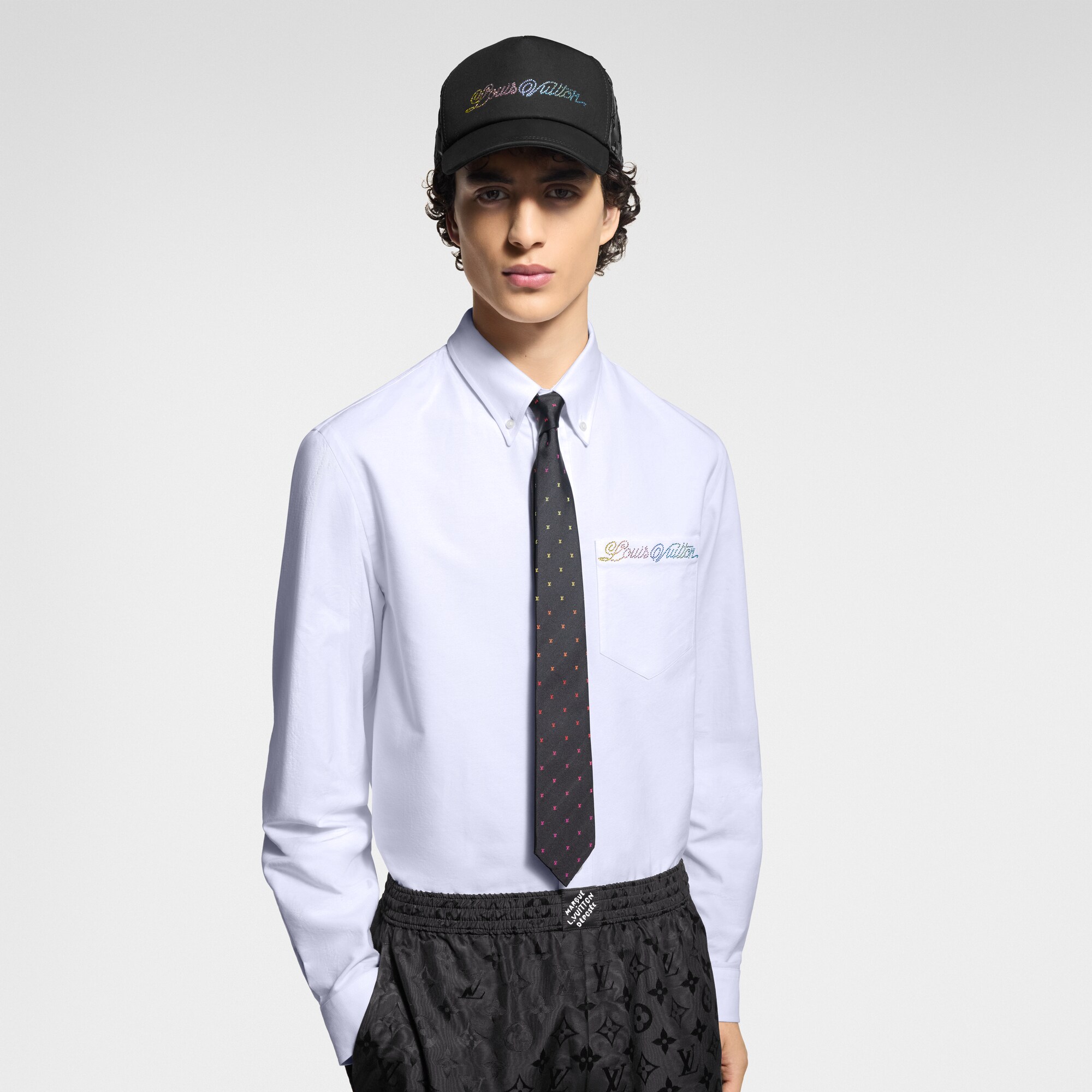 Corbata LV Blason Shading S00 Hombre Accesorios Corbatas y pañuelos | LOUIS VUITTON (Zoom de producto)