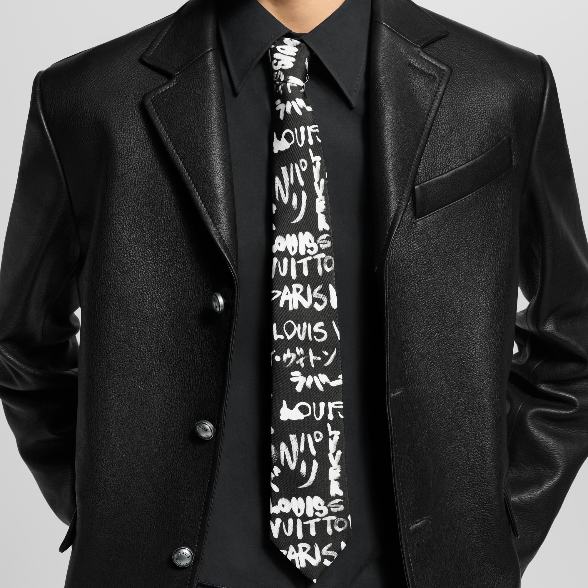 Corbata LV Scribble S00 Hombre Accesorios Corbatas y pañuelos | LOUIS VUITTON (Zoom de producto)