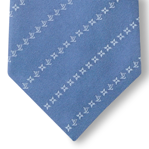 Corbata Micro Flower de raya diplomática S00 Hombre Accesorios Corbatas | LOUIS VUITTON (Zoom de producto)
