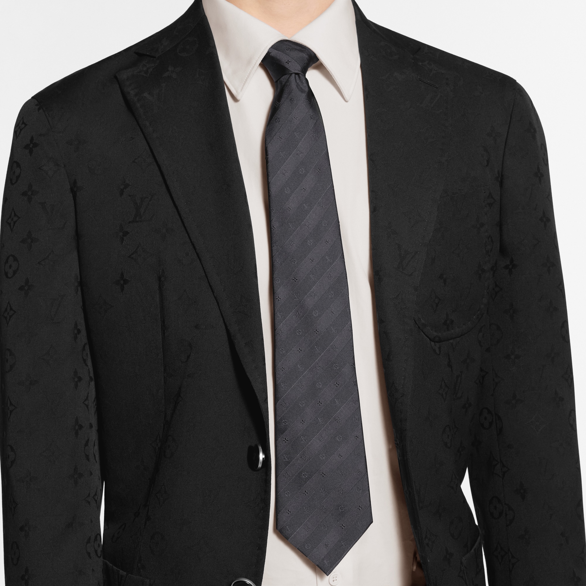 Corbata Monogram Stripy S00 Hombre Accesorios Corbatas y pañuelos | LOUIS VUITTON (Zoom de producto)