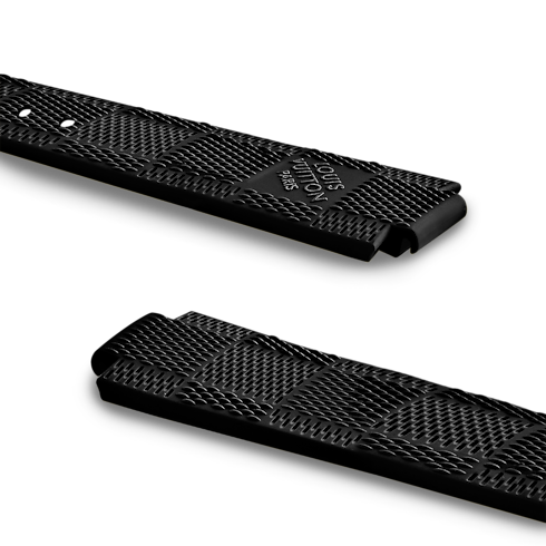 Correa de goma Damier para reloj Tambour Les Extraordinaires Relojería Accesorios | LOUIS VUITTON (Zoom de producto)