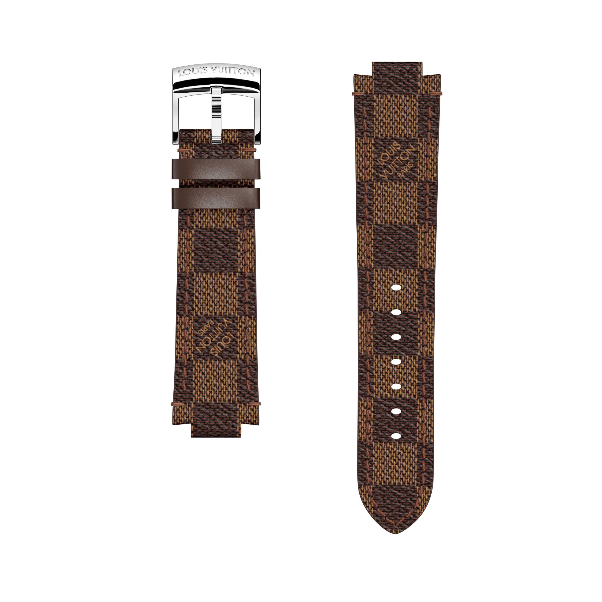 Correa de lona Damier Ebène para reloj Tambour  Mujer Joyería My LV Tambour | LOUIS VUITTON (Zoom de producto)
