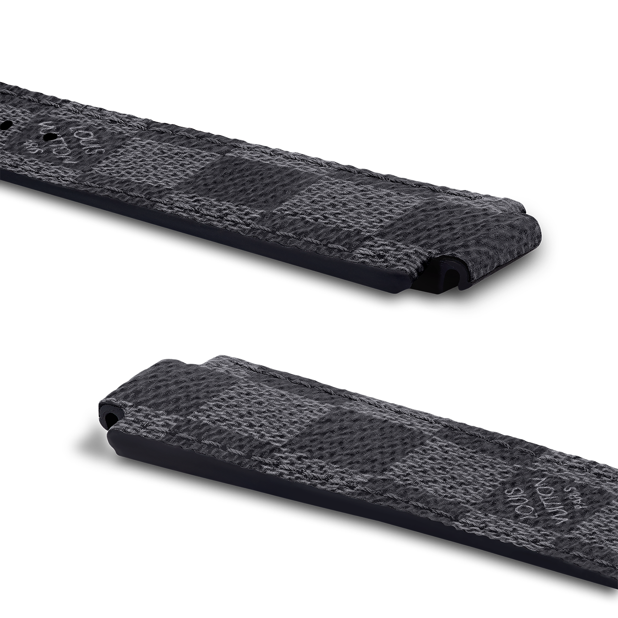 Correa de lona Damier Graphite para reloj Tambour  Relojería Colecciones de Relojes Correas de reloj | LOUIS VUITTON (Zoom de producto)