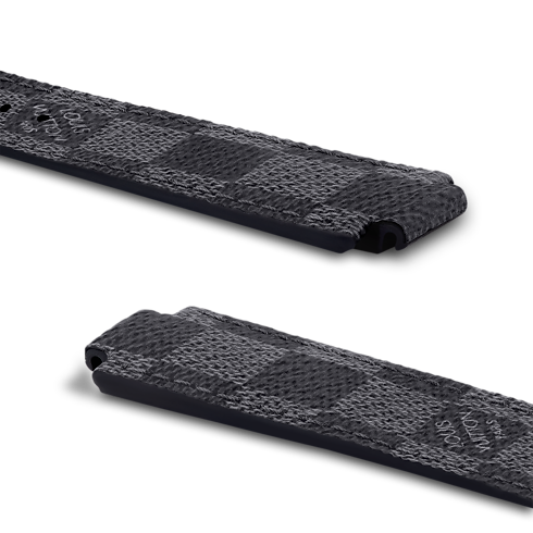 Correa de lona Damier Graphite para reloj Tambour Relojería Colecciones de Relojes Correas de reloj | LOUIS VUITTON (Zoom de producto)