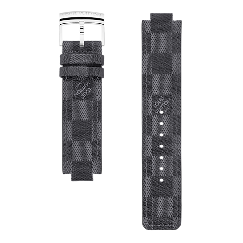 Correa de lona Damier Graphite para reloj Tambour Relojería Colecciones de Relojes Correas de reloj | LOUIS VUITTON (Zoom de producto)