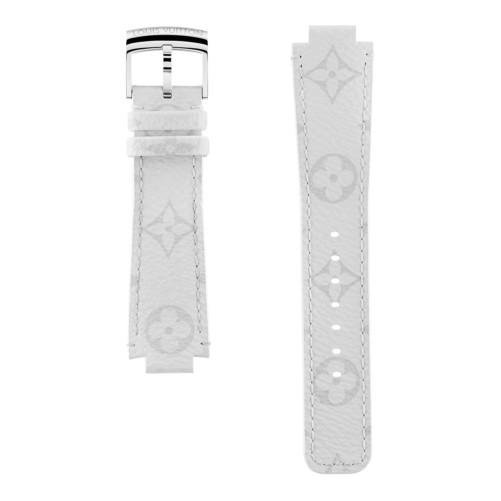 Correa de lona Monogram blanca para reloj Tambour  Mujer Joyería My LV Tambour | LOUIS VUITTON (Zoom de producto)