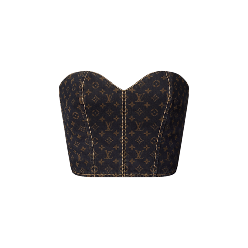 Corsé vaquero Monogram Mujer Prêt-à-Porter Tops | LOUIS VUITTON (Zoom de producto)