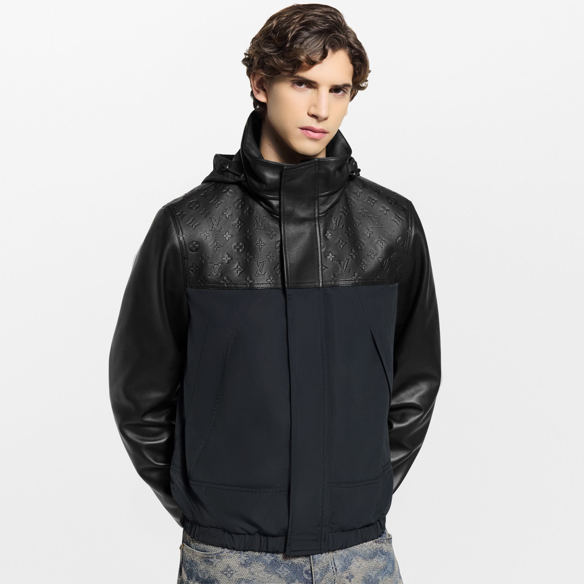Cortavientos en mezcla de piel  Hombre Prêt-à-Porter Cazadoras y abrigos | LOUIS VUITTON (Zoom de producto)