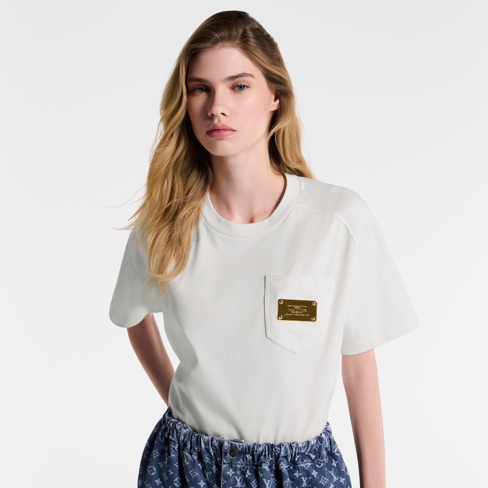 Crop top con bolsillo distintivo  Mujer Prêt-à-Porter Tops | LOUIS VUITTON (Zoom de producto)