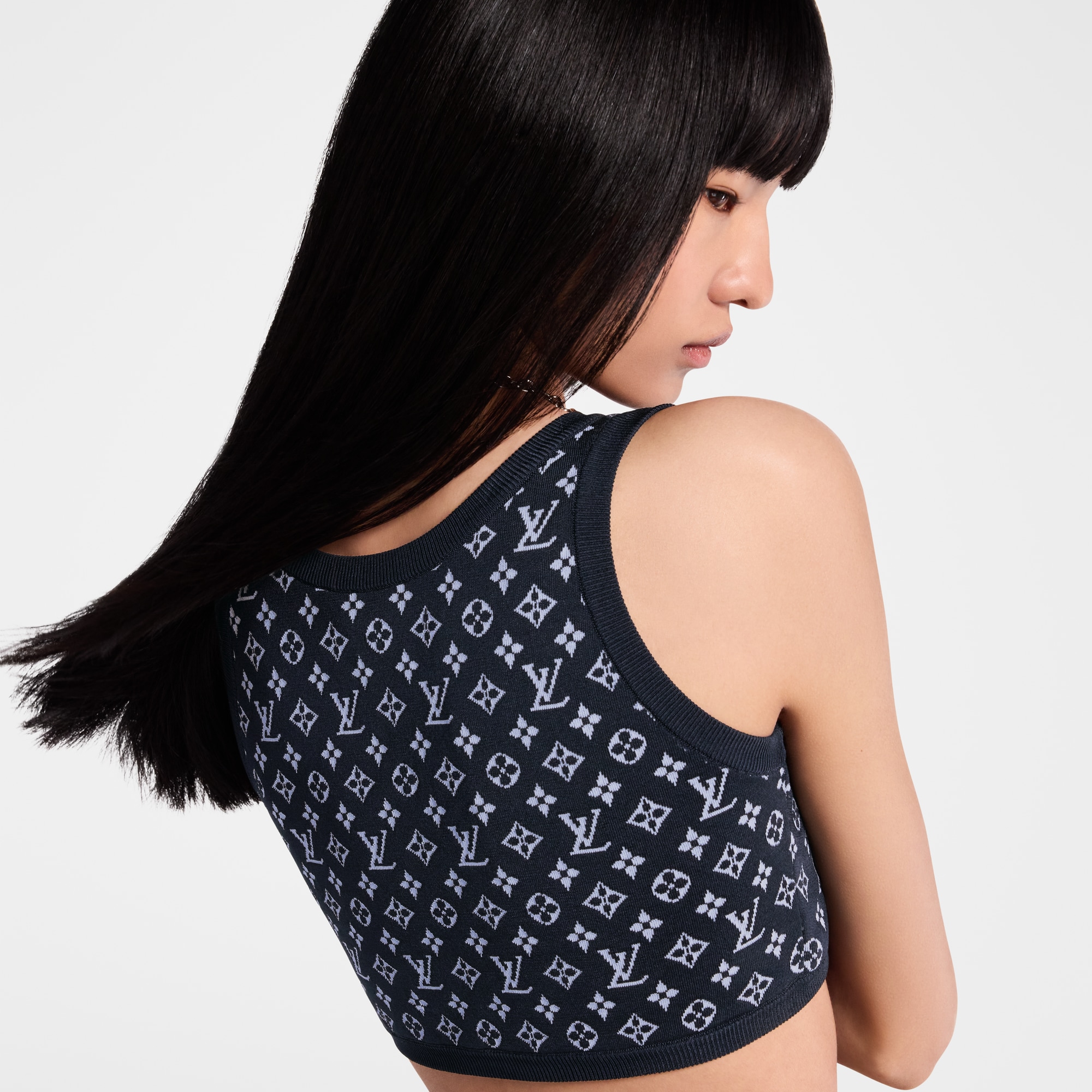 Crop top de punto Monogram  Mujer Prêt-à-Porter Tops | LOUIS VUITTON (Zoom de producto)