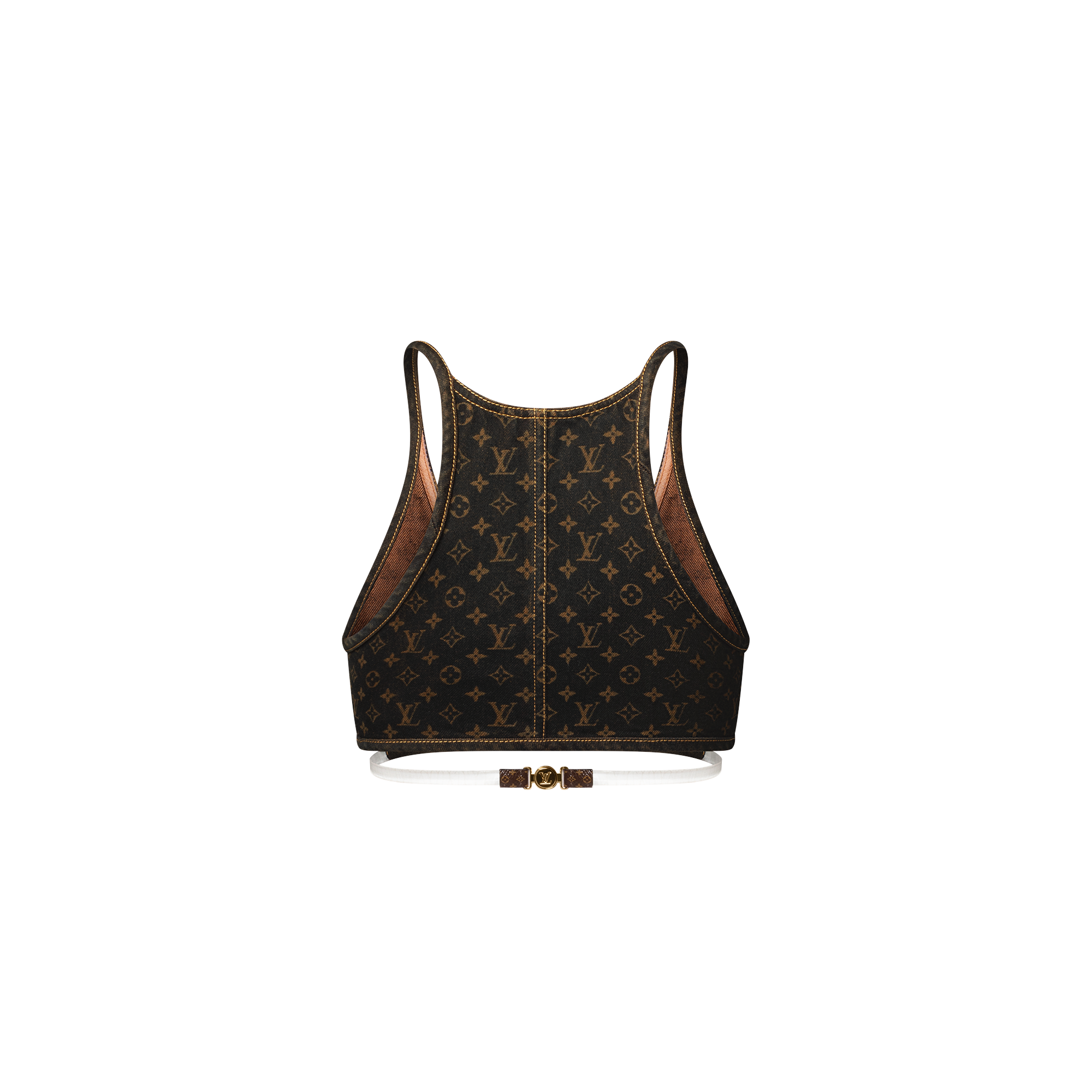 Crop top vaquero Monogram  Mujer Prêt-à-Porter Tops | LOUIS VUITTON (Zoom de producto)