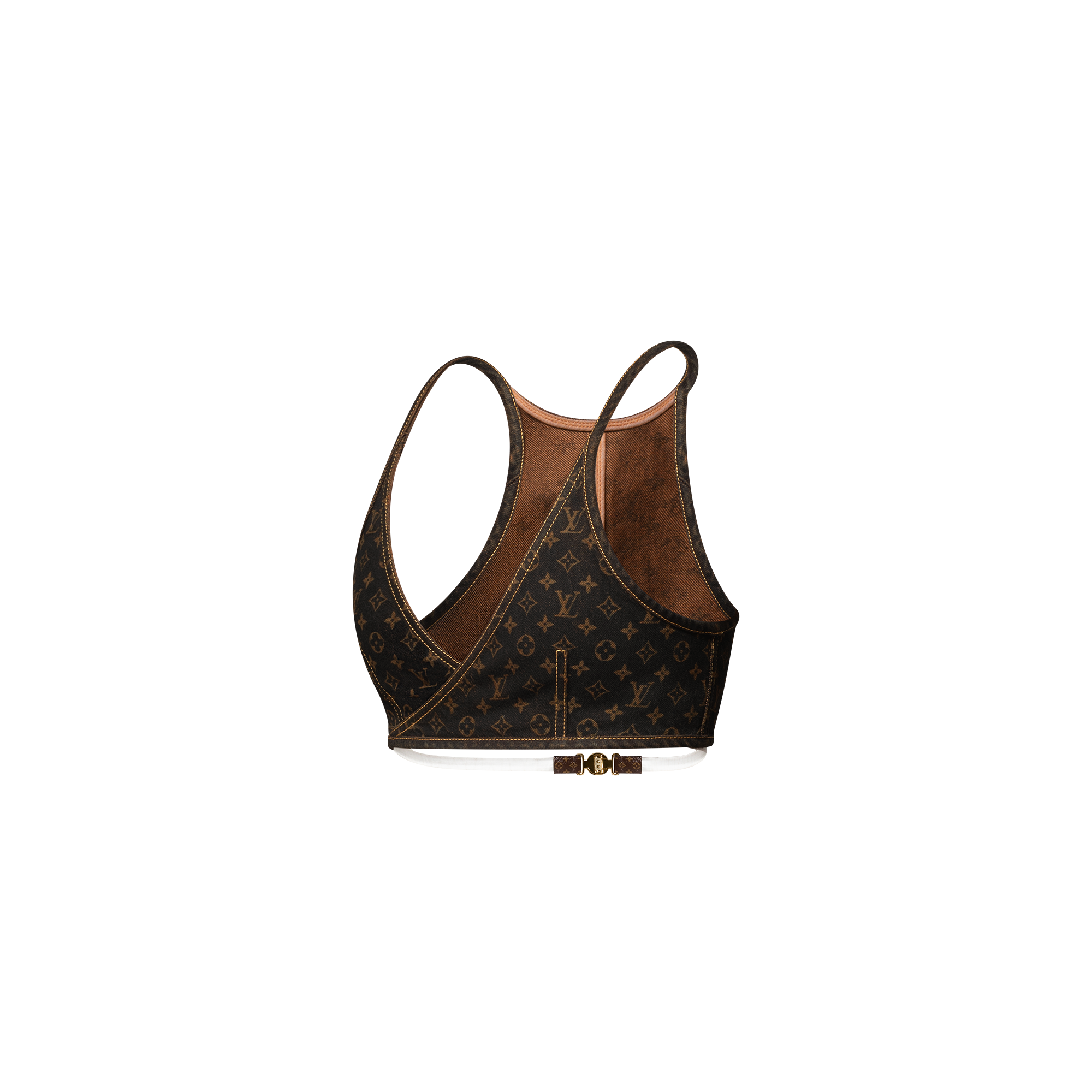 Crop top vaquero Monogram  Mujer Prêt-à-Porter Tops | LOUIS VUITTON (Zoom de producto)