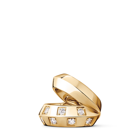 Earcuff doble Le Damier de Louis Vuitton de oro amarillo y diamantes Joyería Categorías Pendientes | LOUIS VUITTON (Zoom de producto)